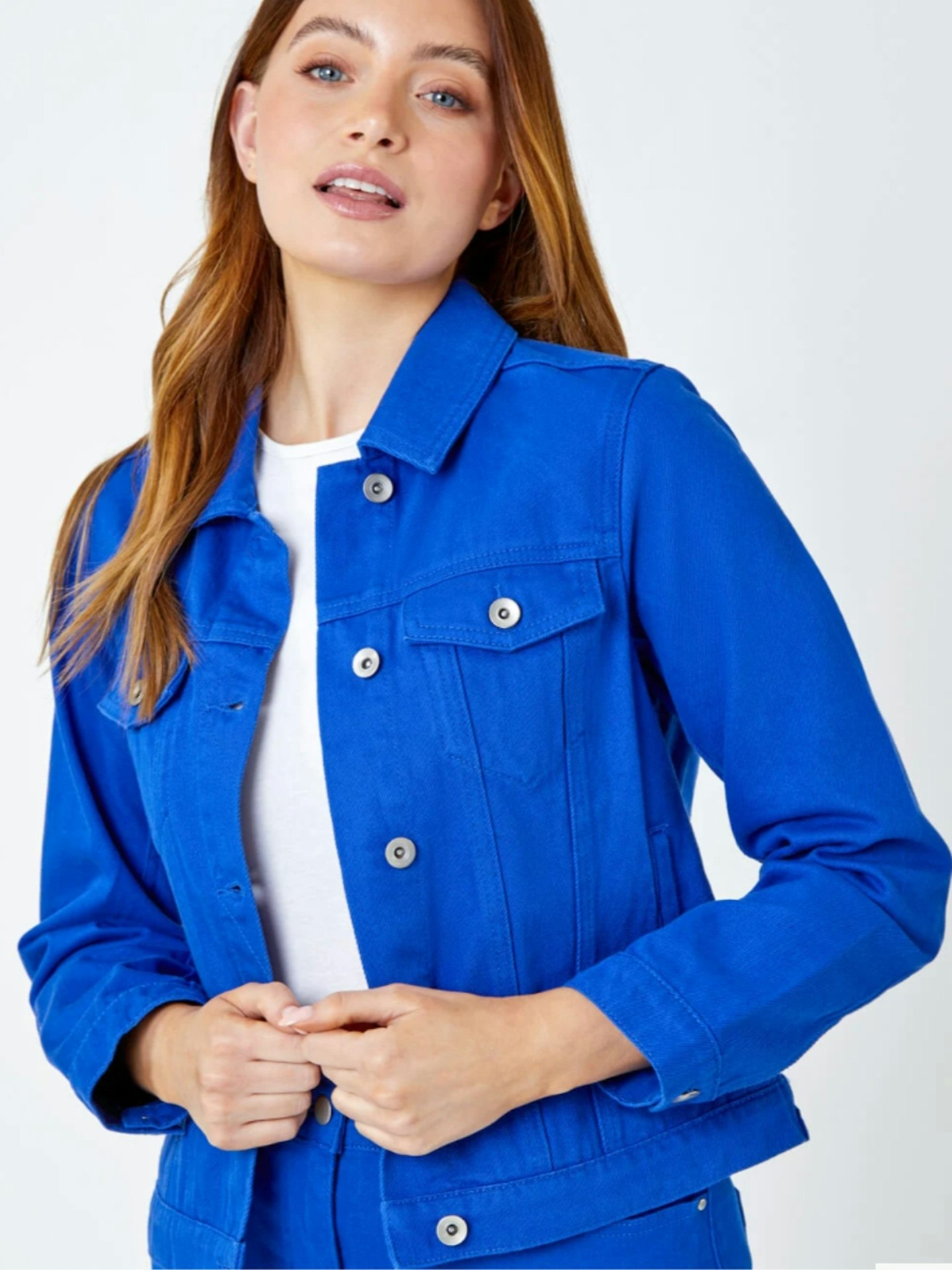 Royal Blue Classic Cotton Denim Jacket