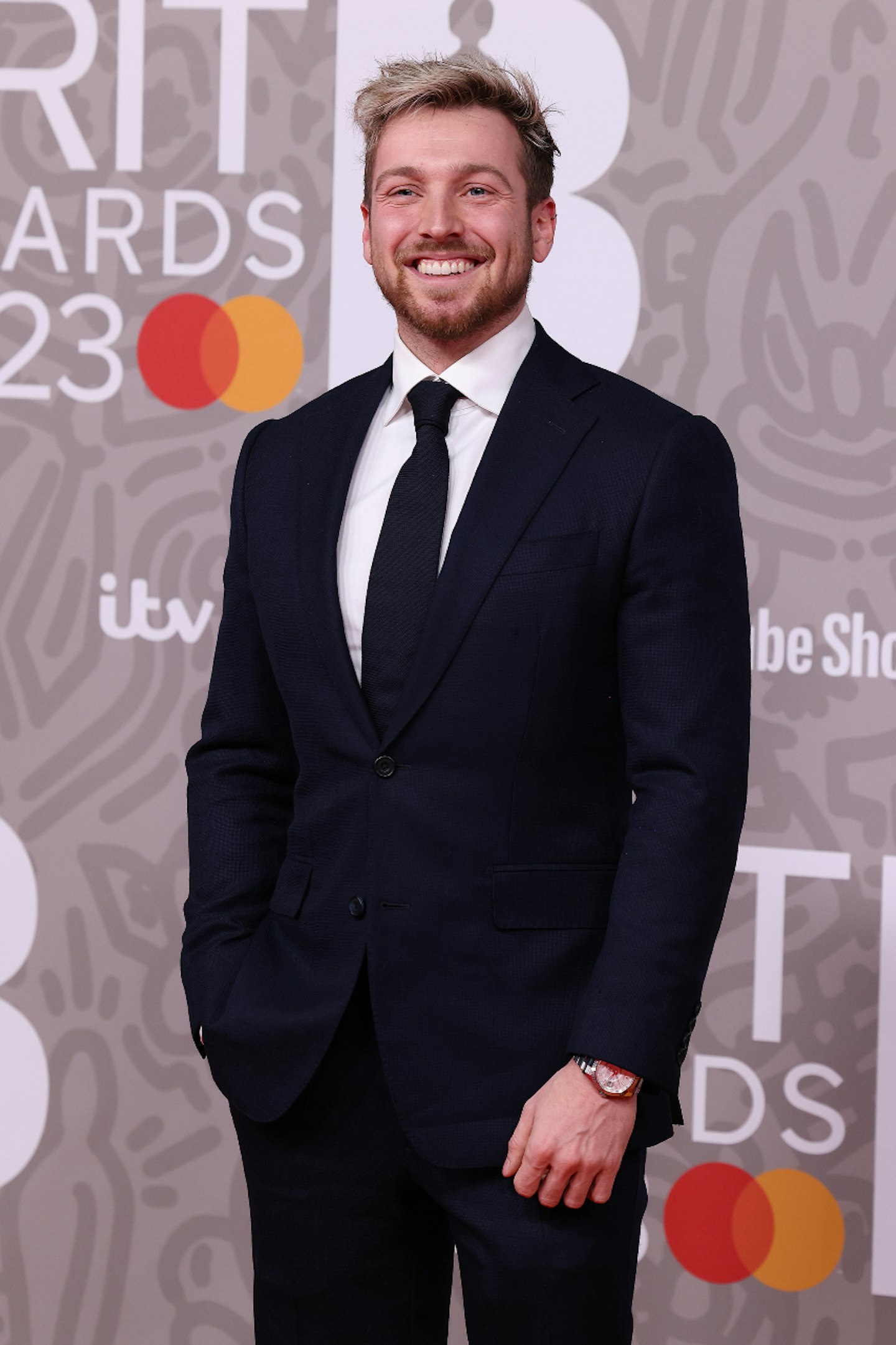 Sam Thompson on the red carpet at the Brit Awards 2023