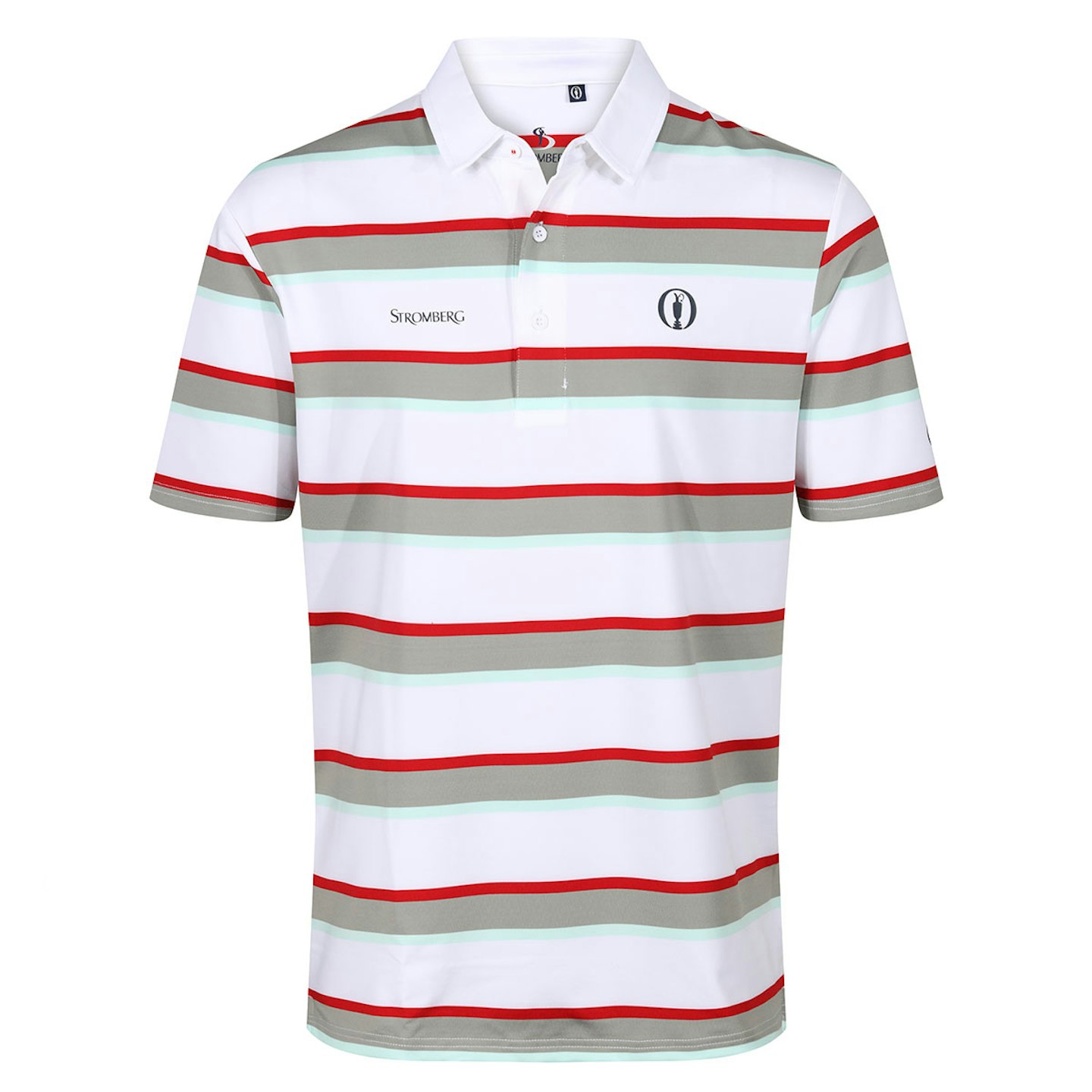 American Golf Stromberg Men's The Open Neil Stripe Golf Polo Shirt