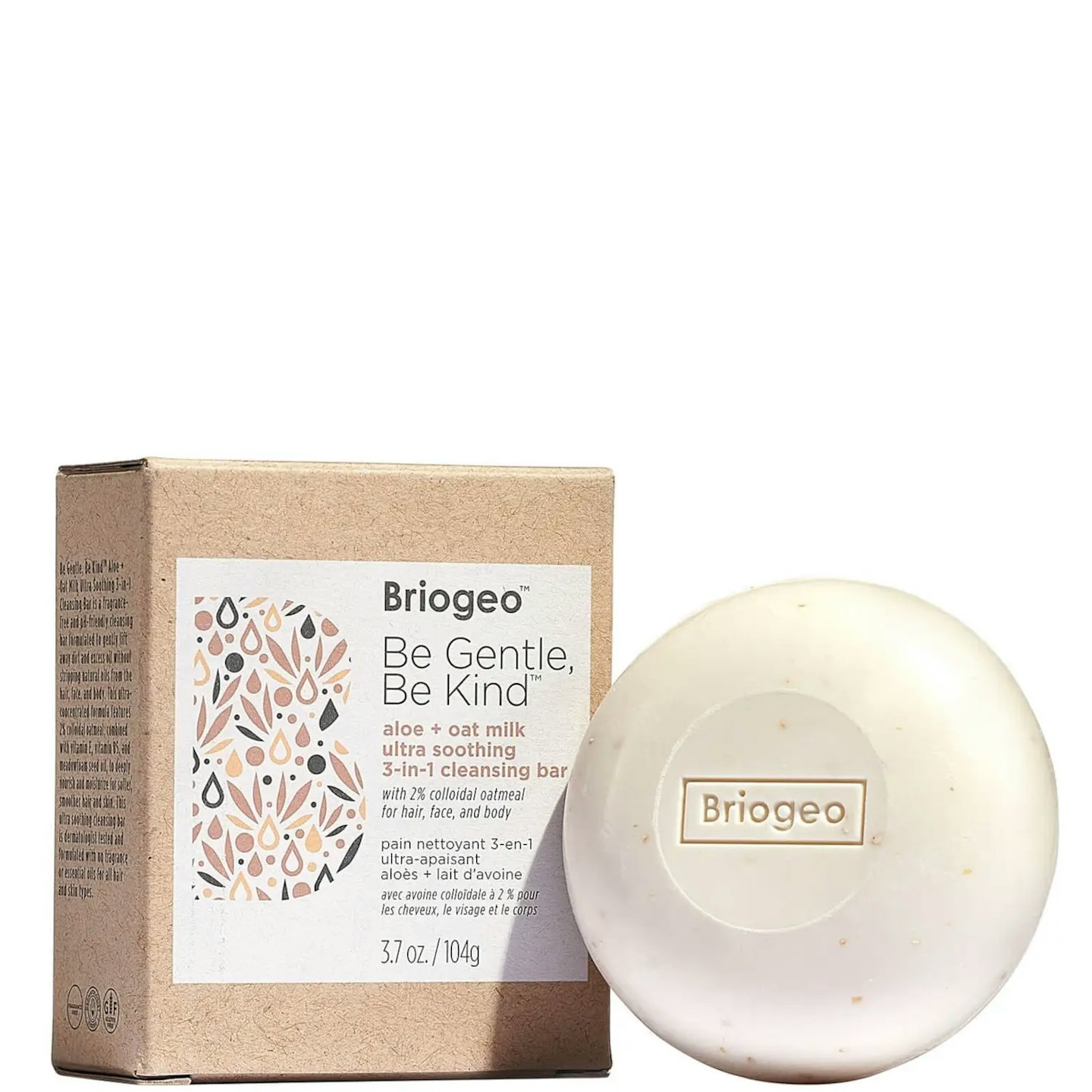 Briogeo Be Gentle, Be Kind Aloe And Oat Milk Ultra Soothing 3-In-1 Cleansing Bar