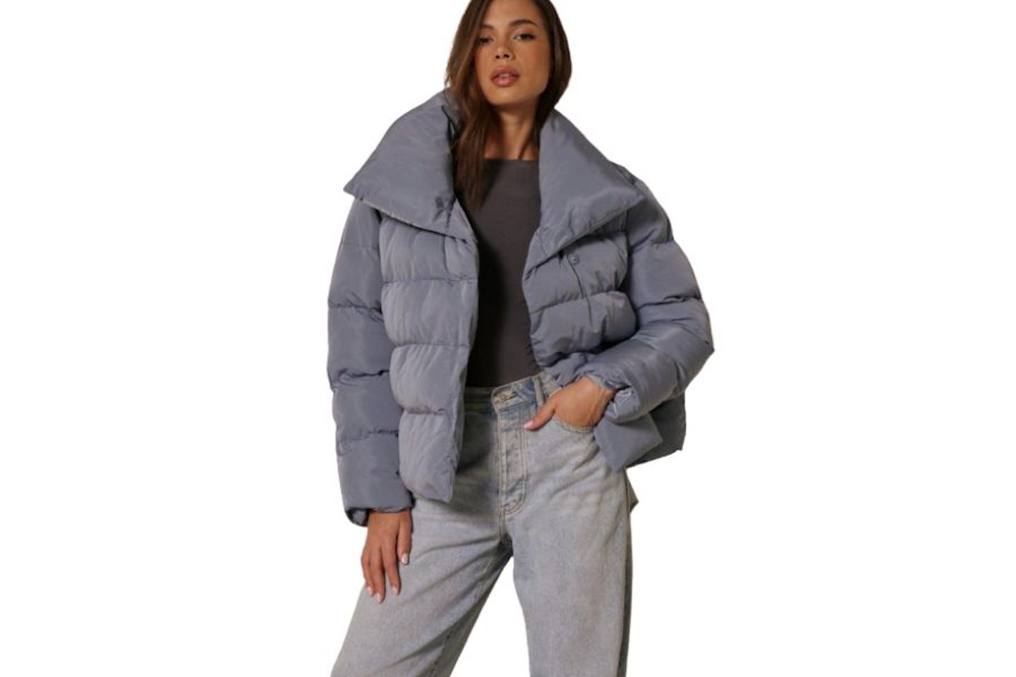 Misspap Oversized Collar Puffer Coat - best Black Friday Coat Sales 2023