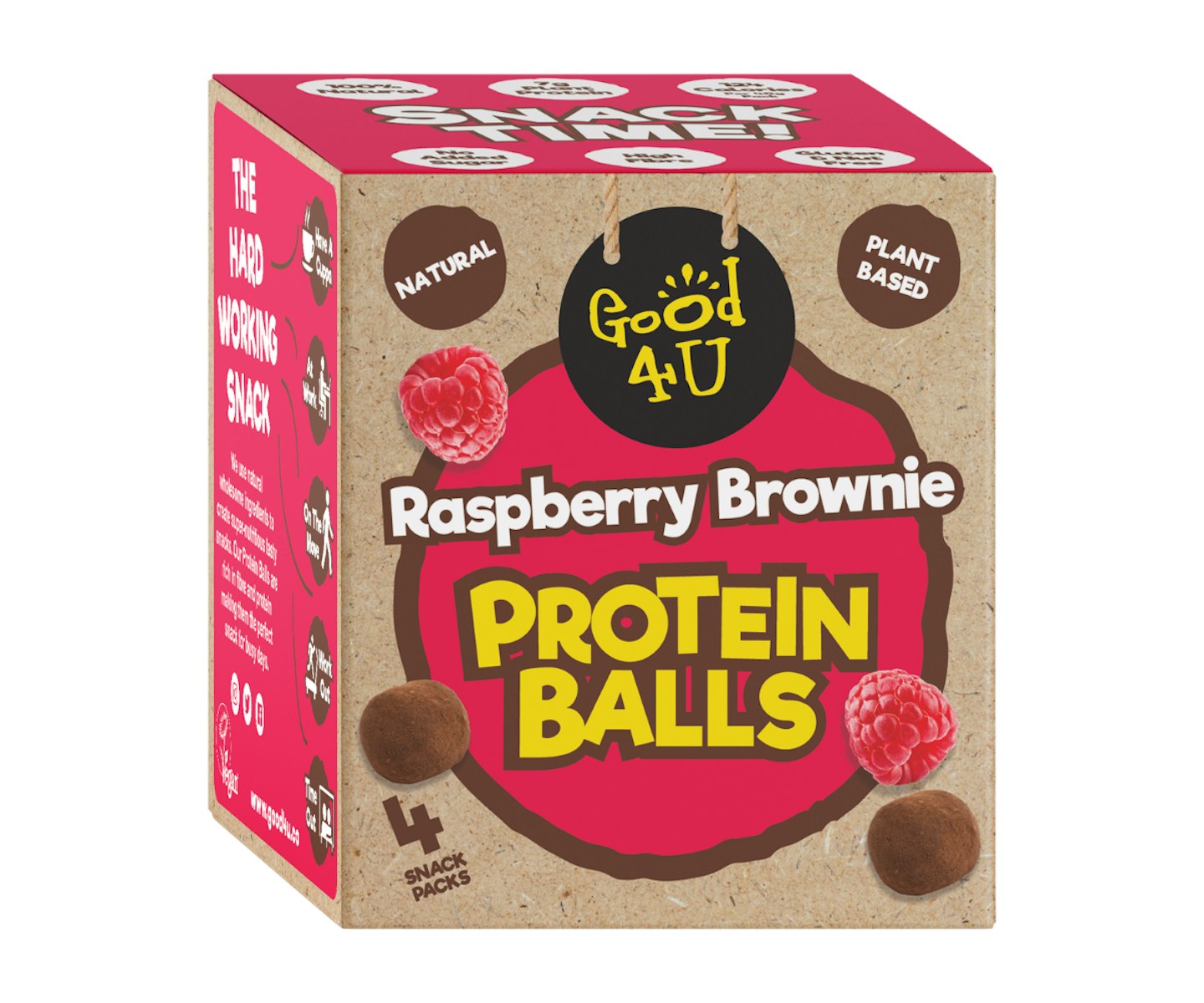 Good 4 U Rasberry Brownie Protein Balls 