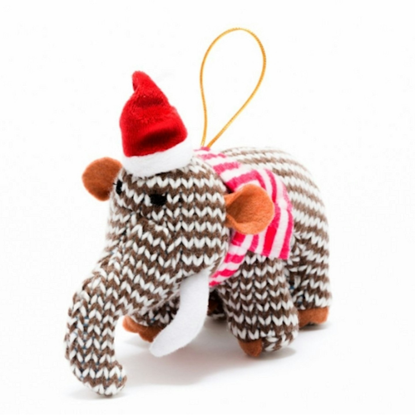 Knitted Woolly Mammoth Xmas Decoration