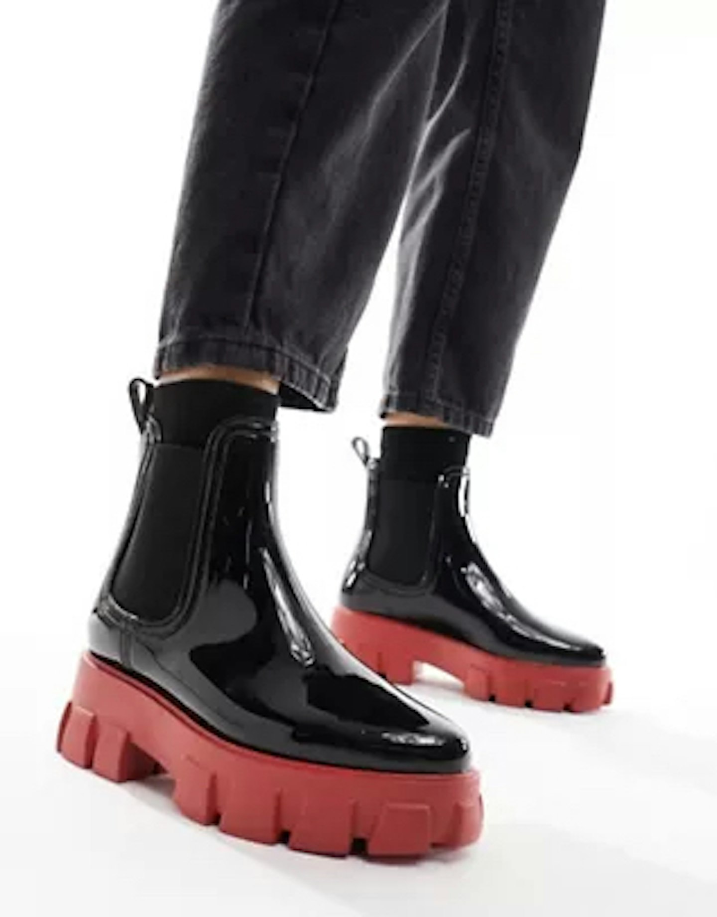 ASOS DESIGN Giana Chunky Chelsea Rain Boots