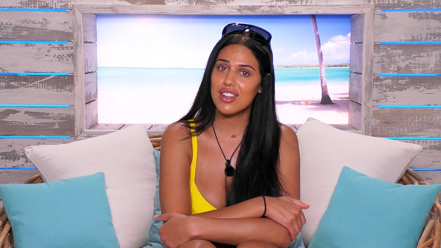 Anna Vakili in the Love Island Beach Hut