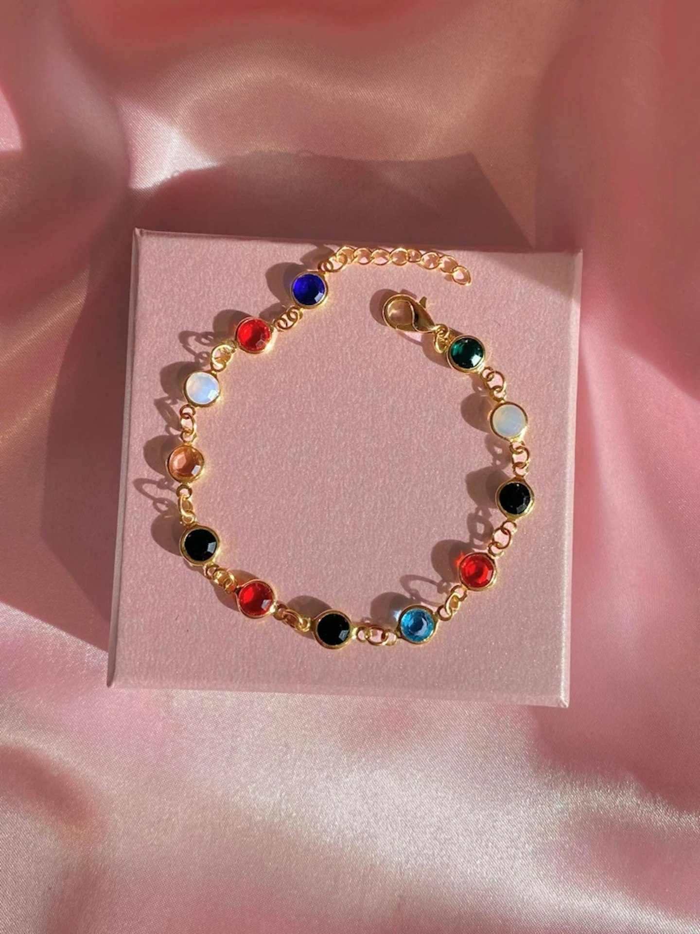 TS Bracelet Bejeweled Multicolor Bracelet - Gold Plated