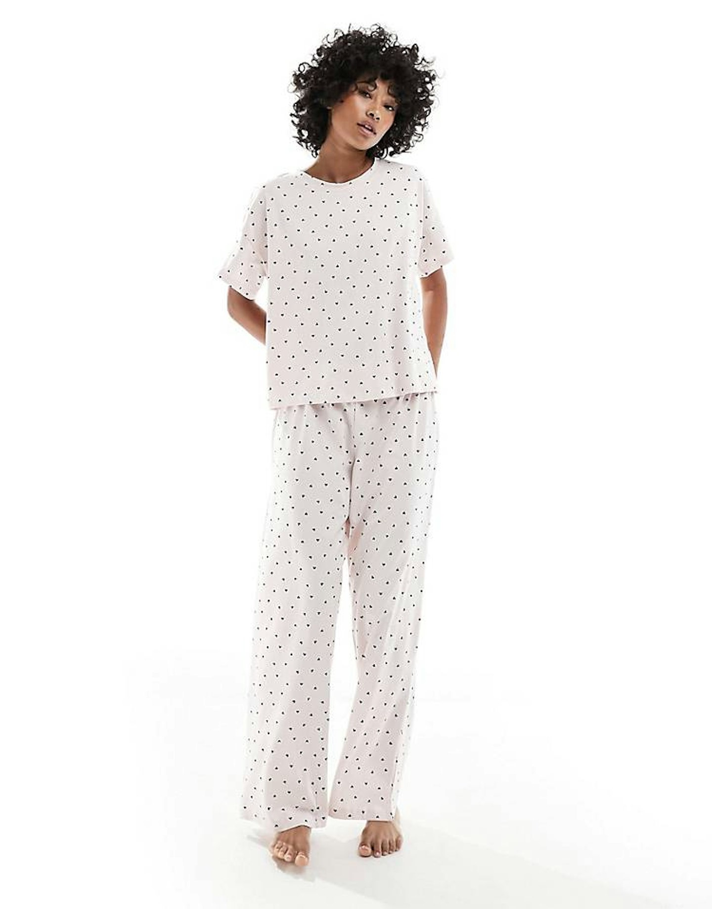 Monki Tulah Soft Short Sleeve Pyjama Set 