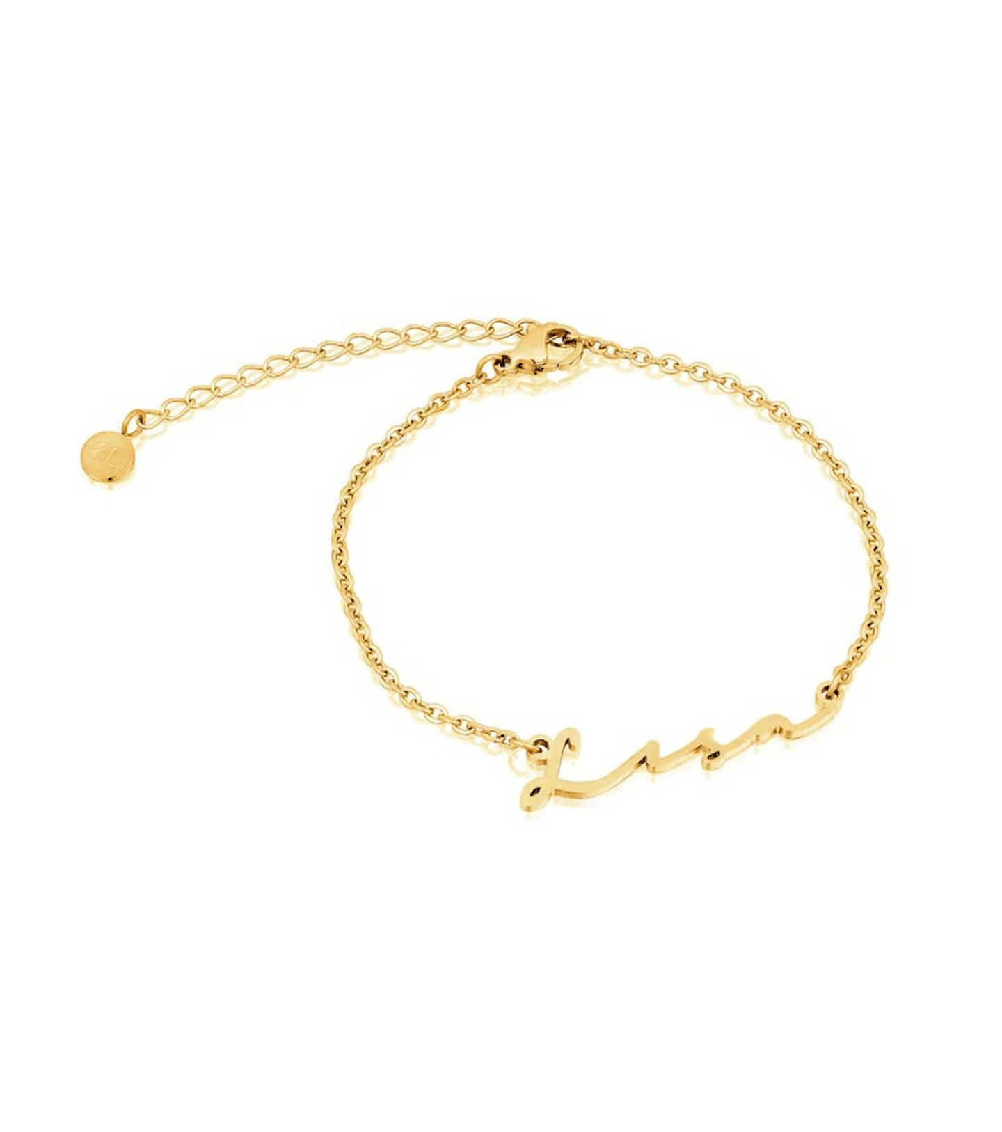 Abbott Lyon gold name bracelet