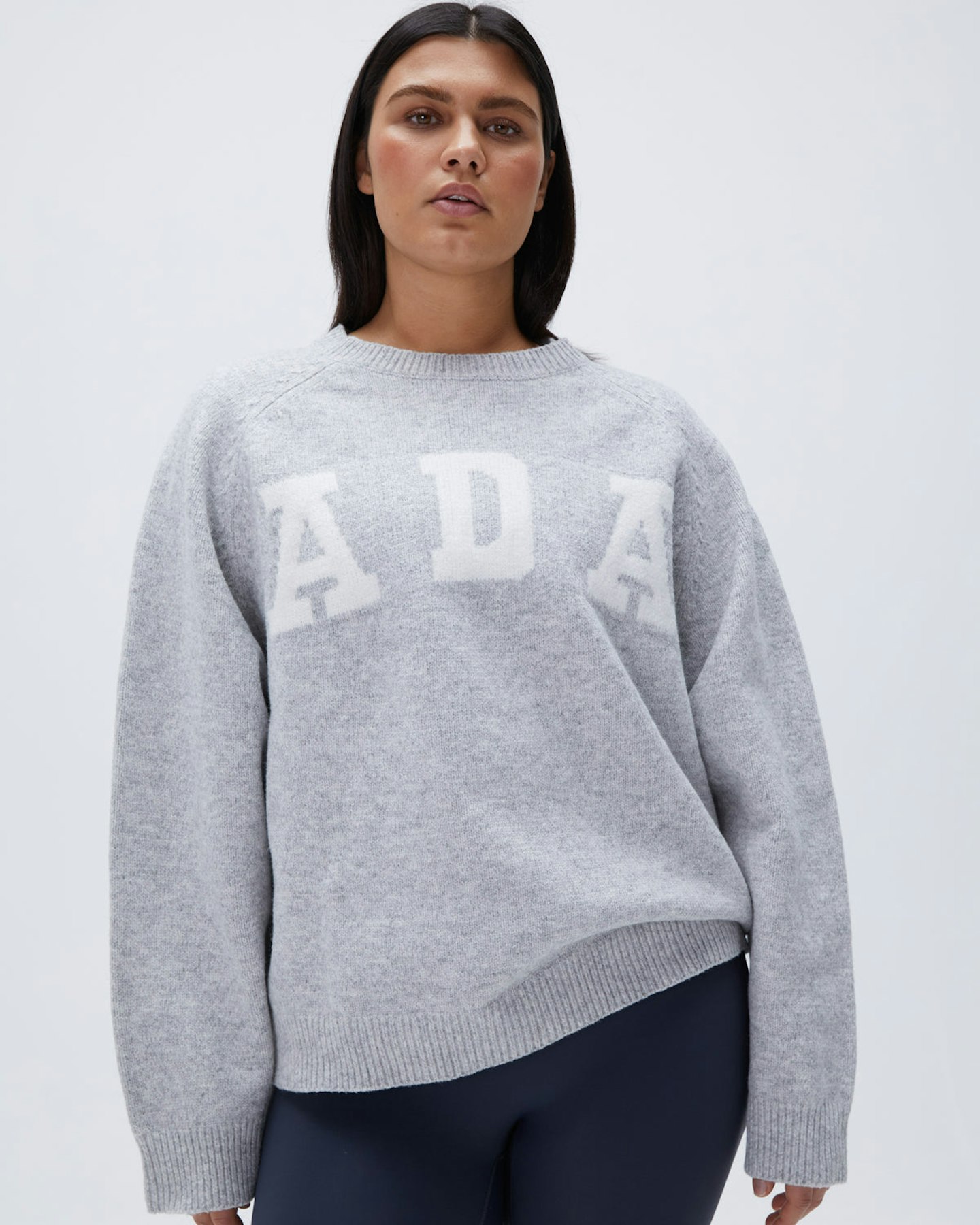 Adanola grey oversize knit sweatshirt