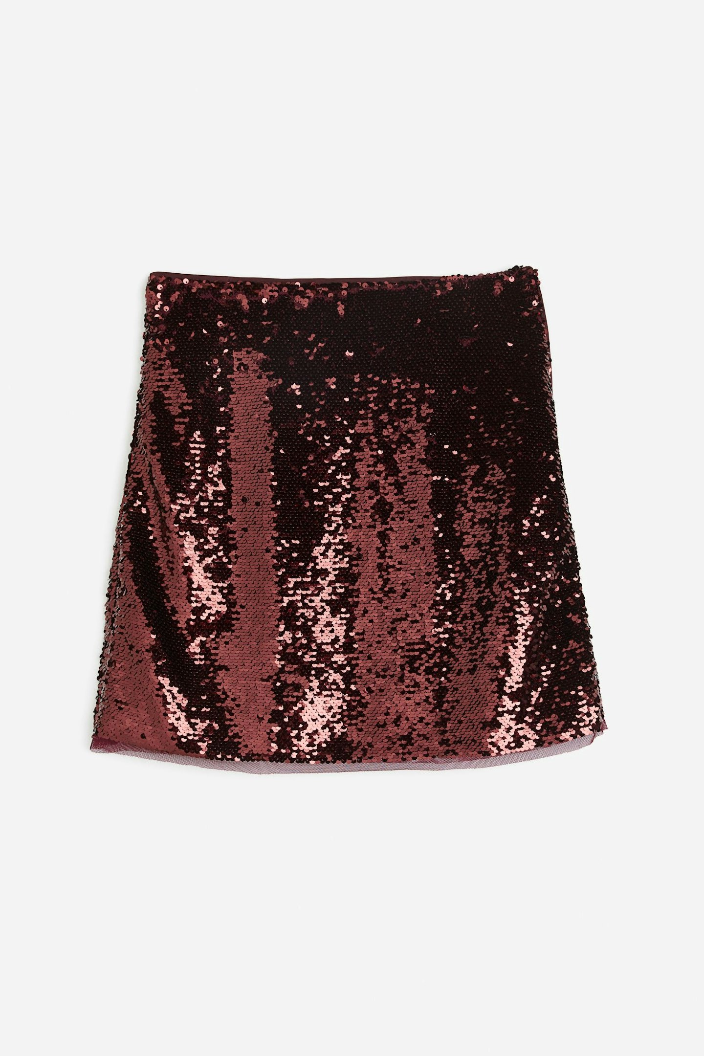 H&M red sequin mini skirt