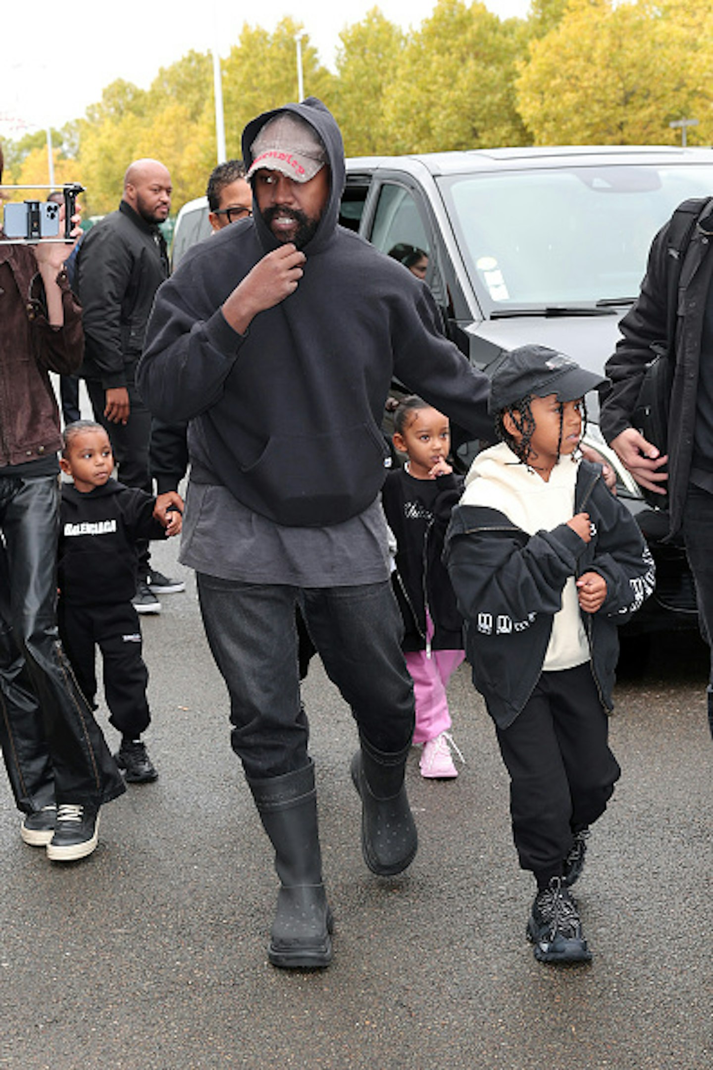 Kanye West, Saint West, Psalm West and Chicago West