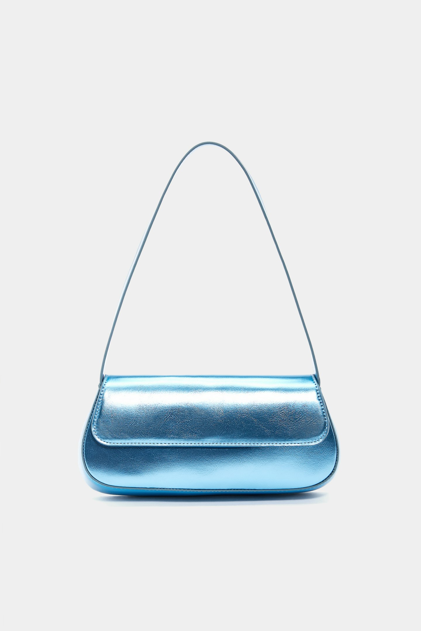 Pull&Bear metallic blue shoulder bag