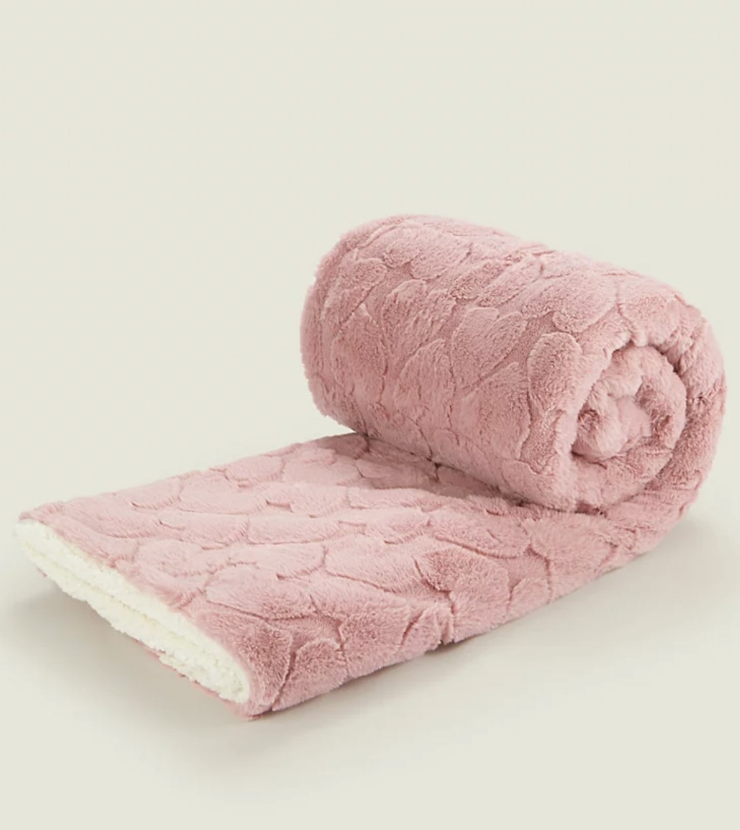 Pink Heart Sherpa Blanket