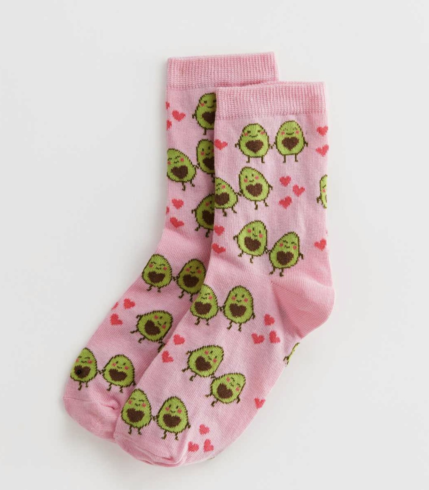 Pink Avocado Hearts Socks