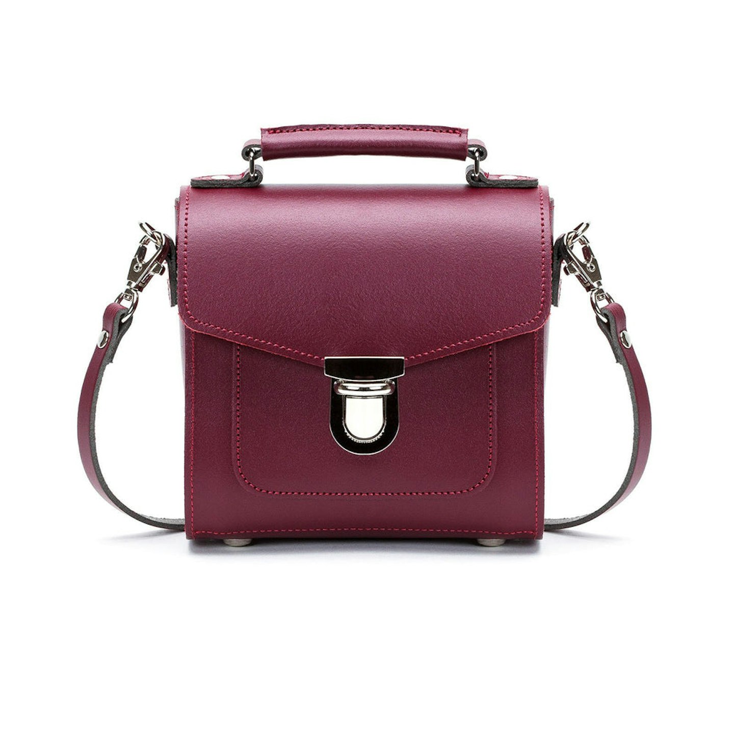 Zatchels purple leather sugarcube handbag