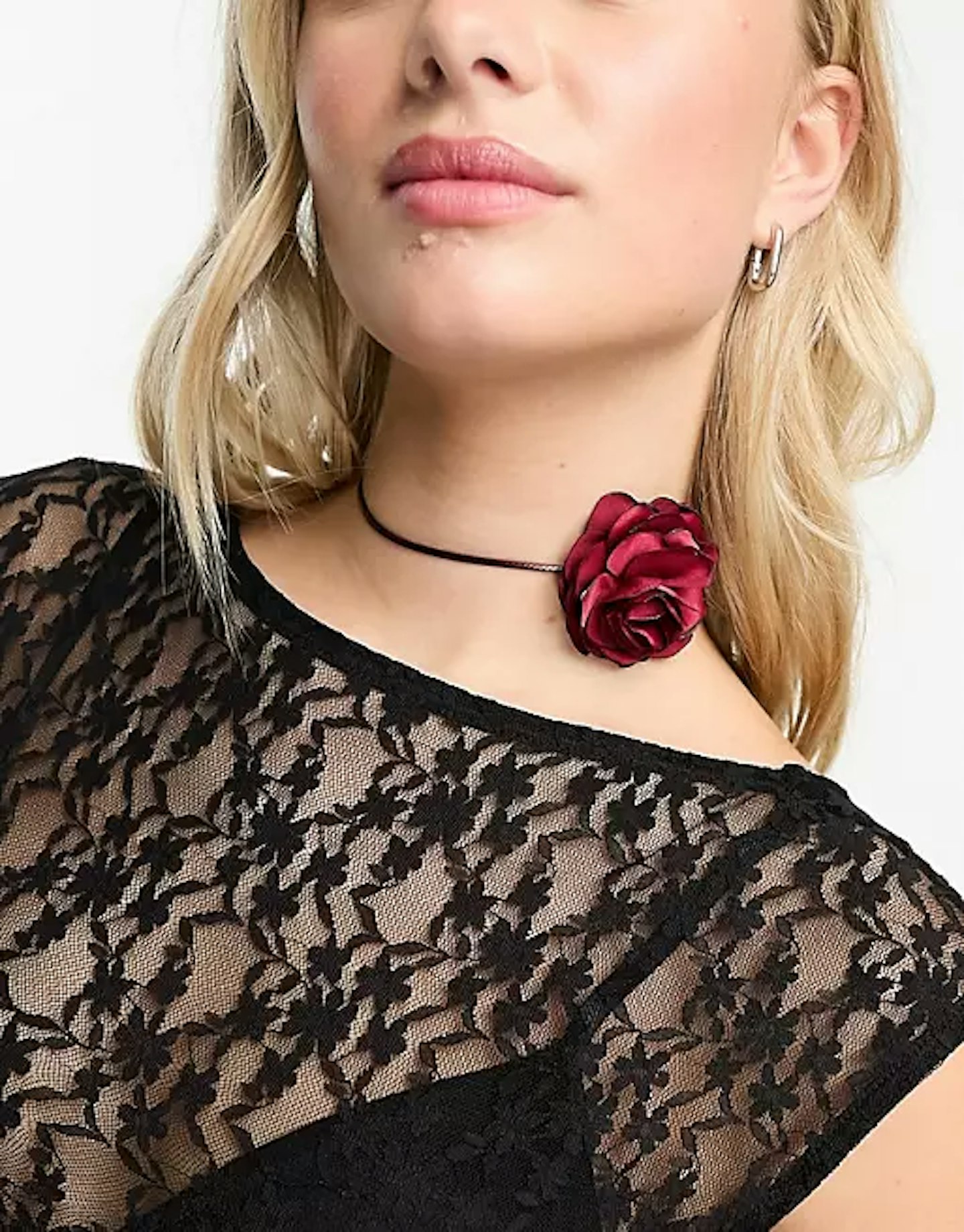 Reclaimed Vintage Chiffon Corsage Tie Choker 