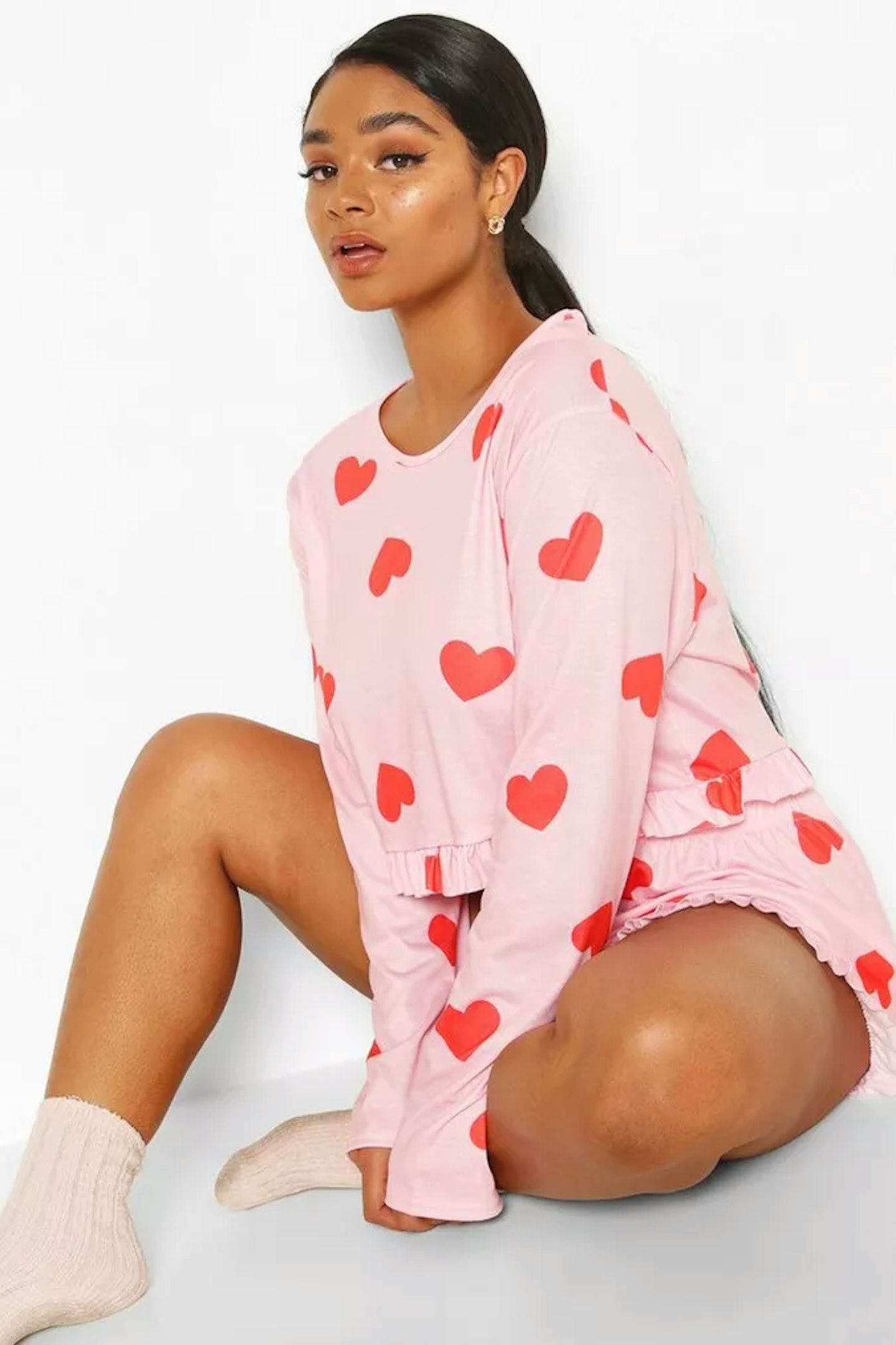 Boohoo All Over Heart Pyjamas