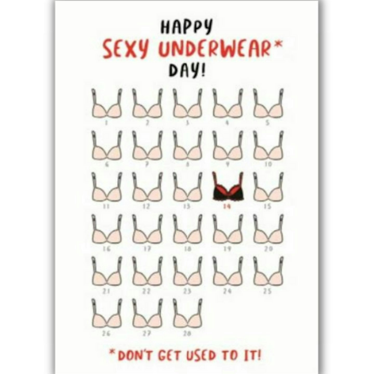 Moonpig Happy Sexy Underwear Day Funny Valentine's Card