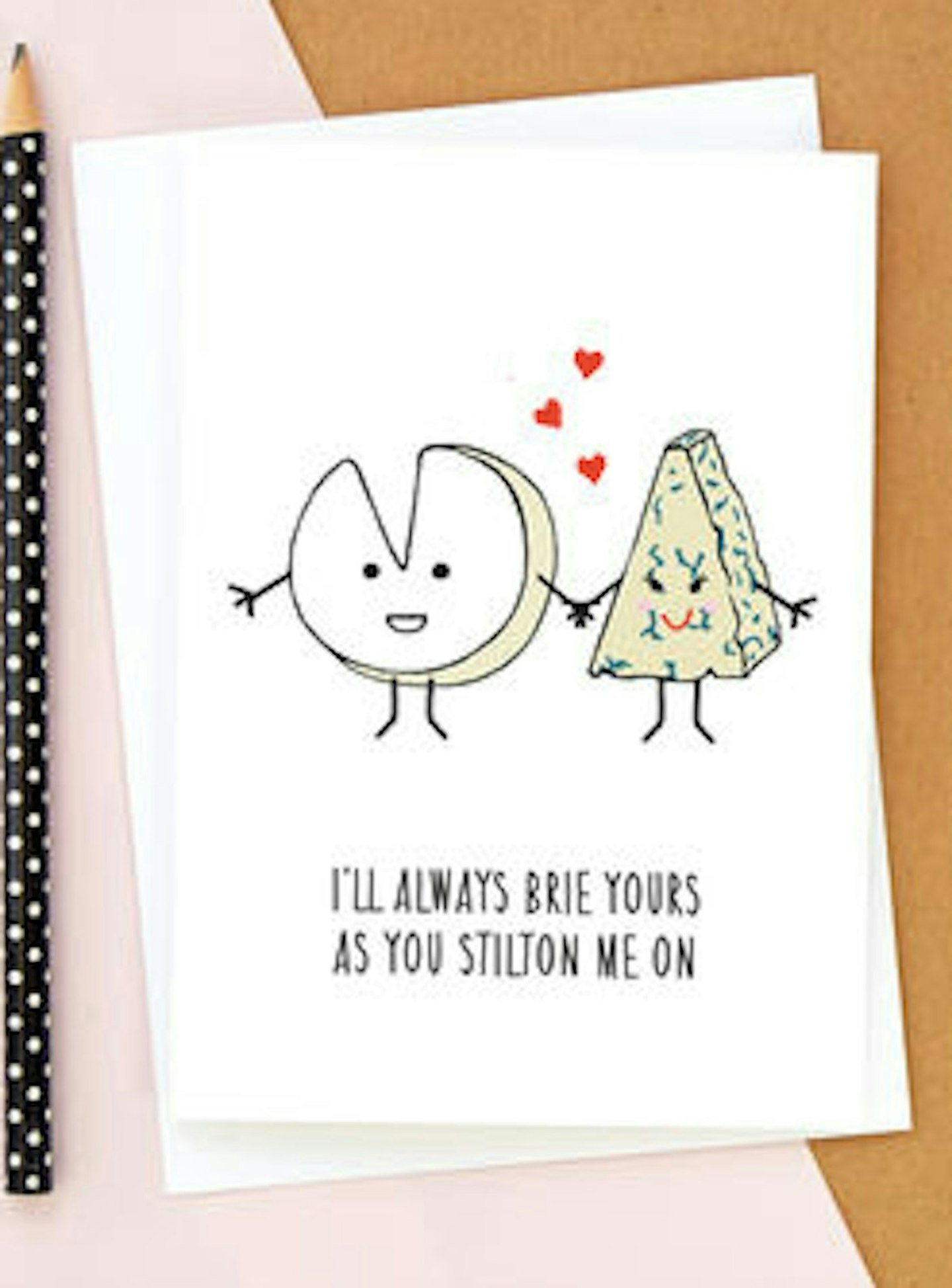 NotOnTheHighstreet Cheese Lovers Valentine's Card