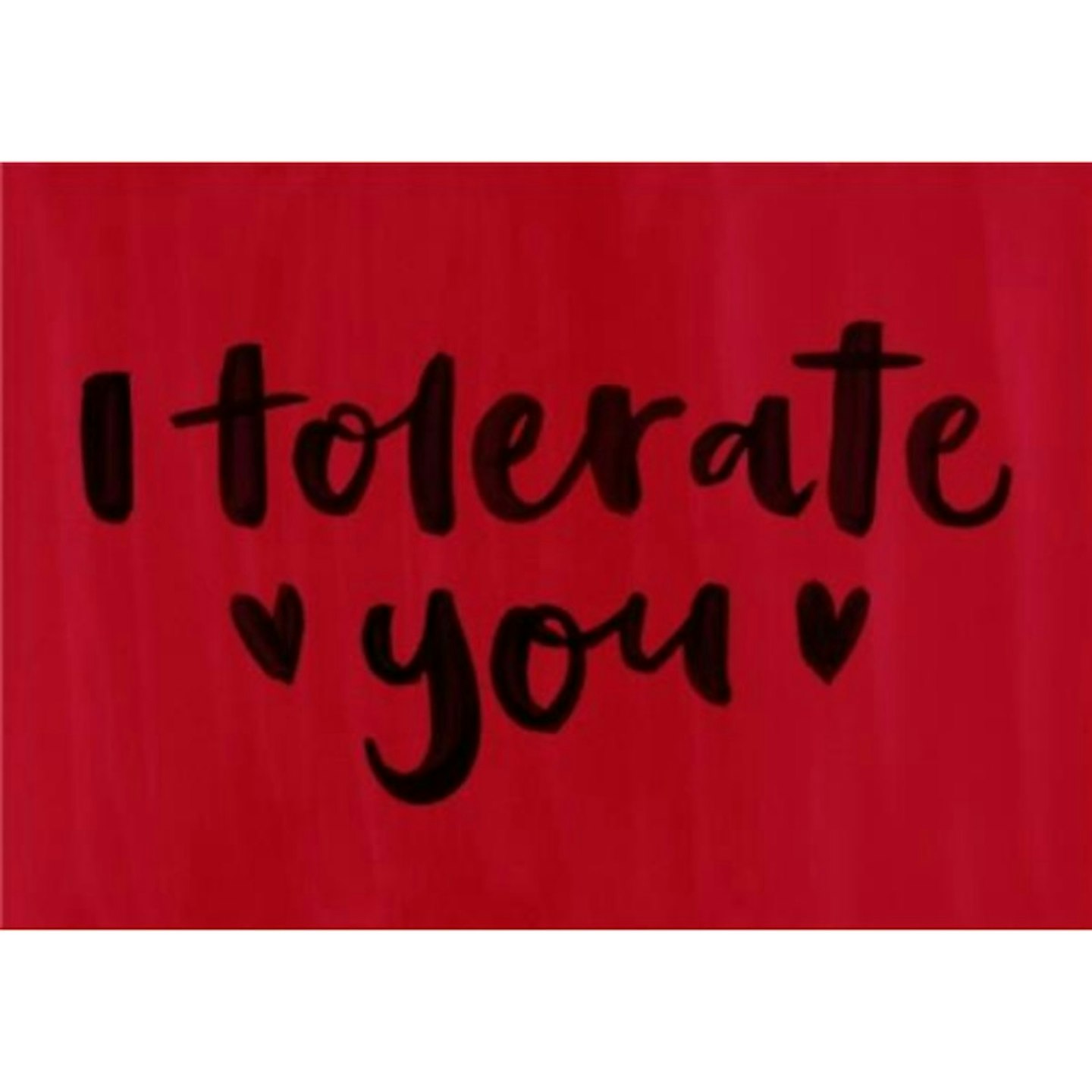 Moonpig Brush Lettering I Tolerate You Card