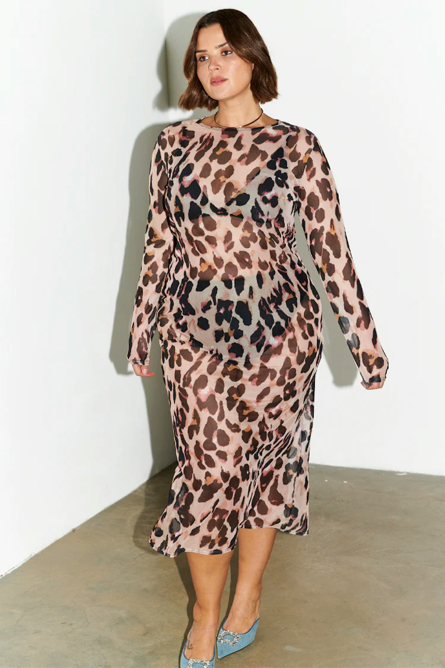 Never Fully Dressed Leopard Mesh Dress