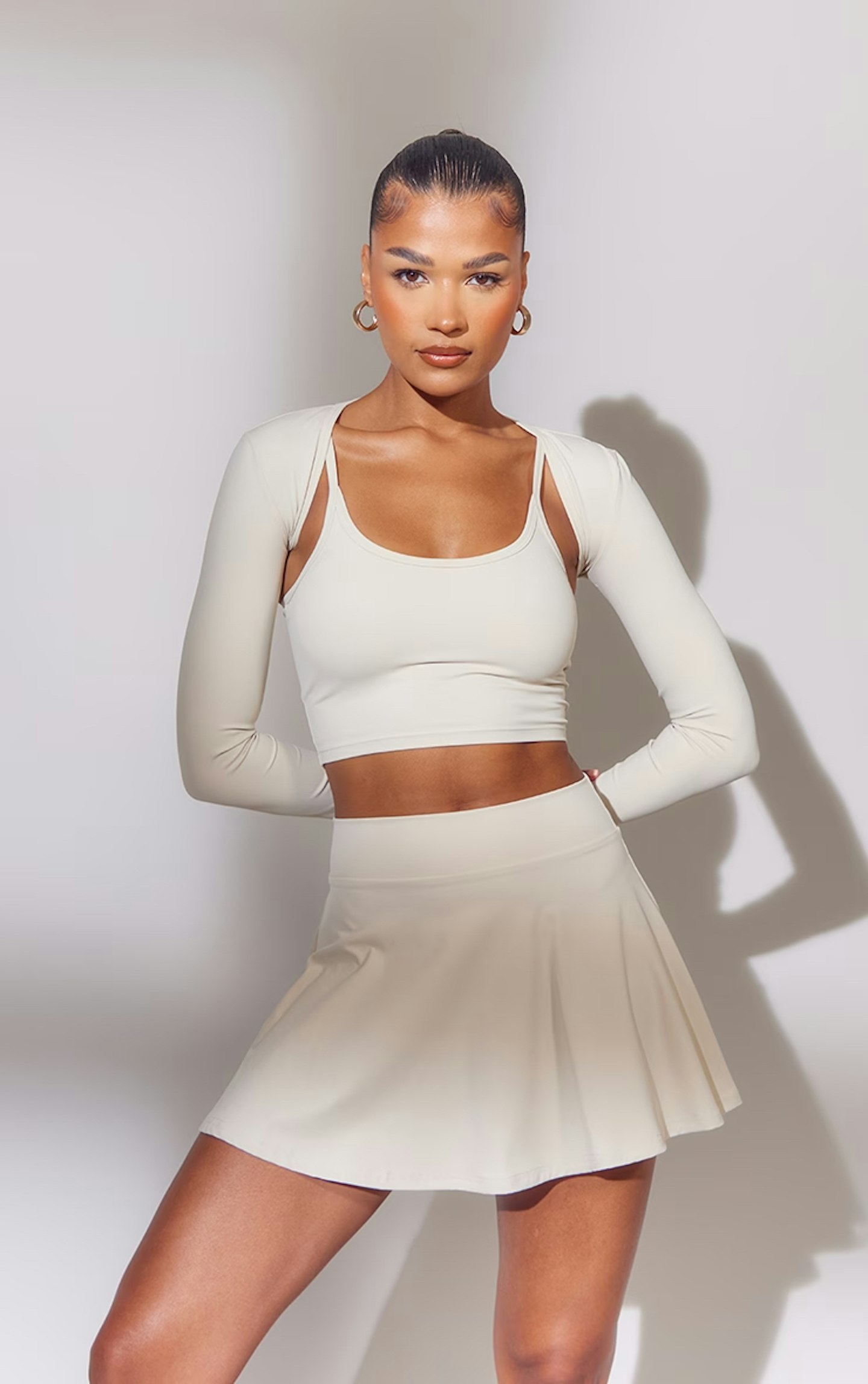 PrettyLittleThing Sand Sculpt Yoga Skirt