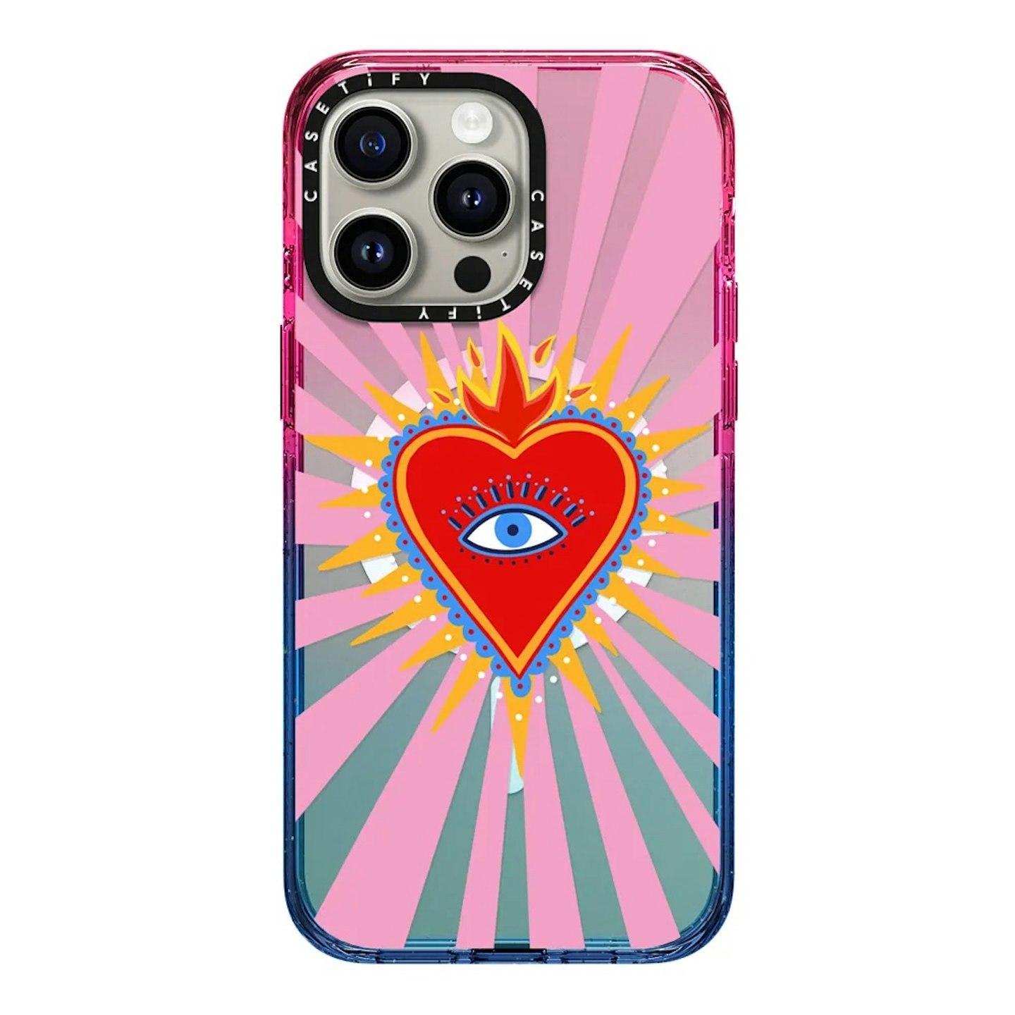 CASETiFY Pink Flaming Heart Phonecase