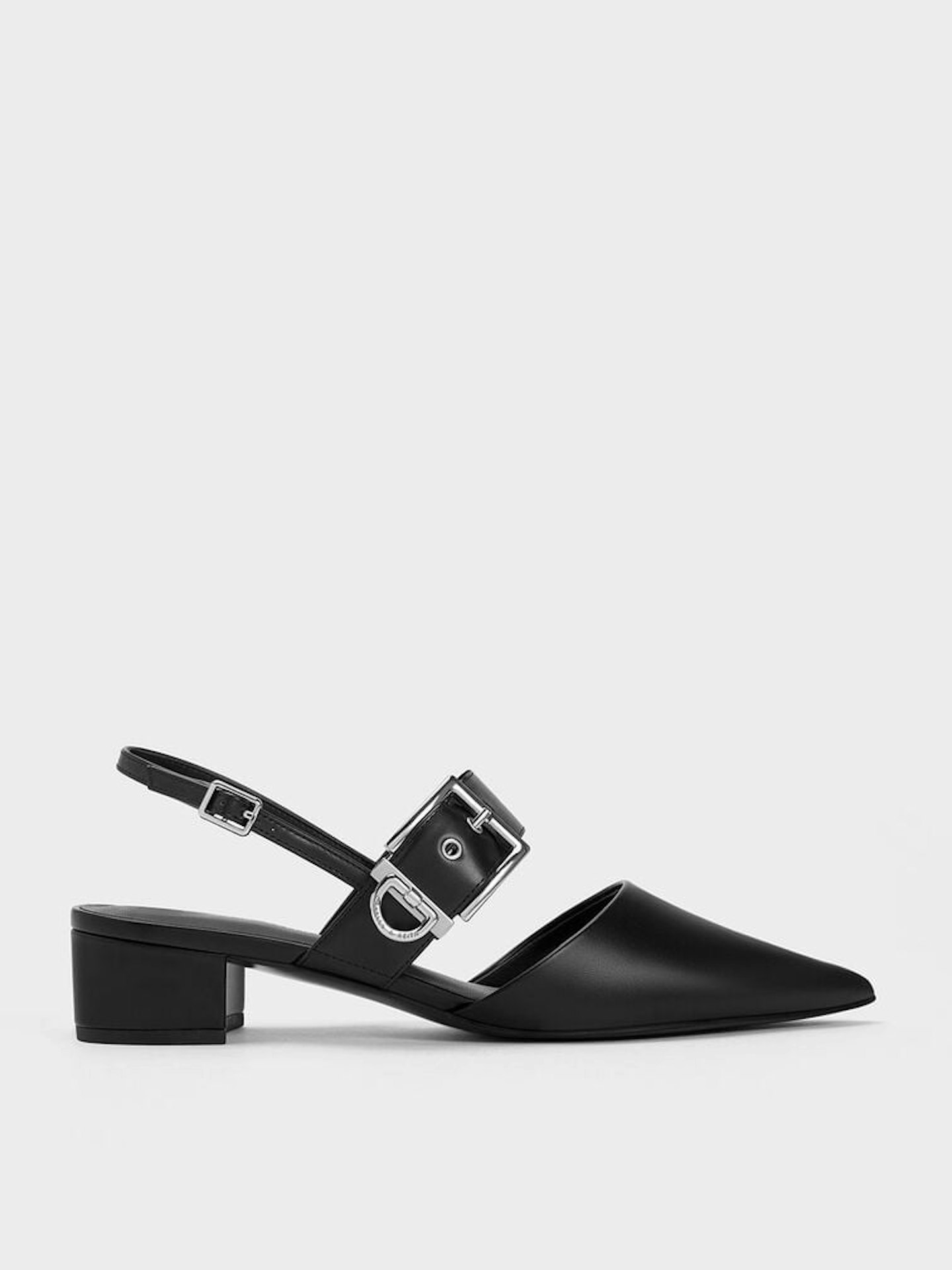 Charles & Keith Buckled Strap Slingback Pumps