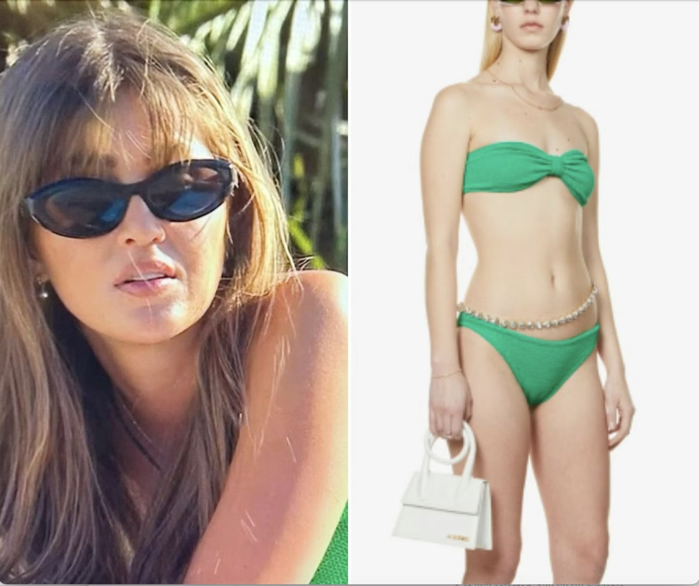 Goergia Steel Hunza G Womens Emerald Jean Ruched Bikini