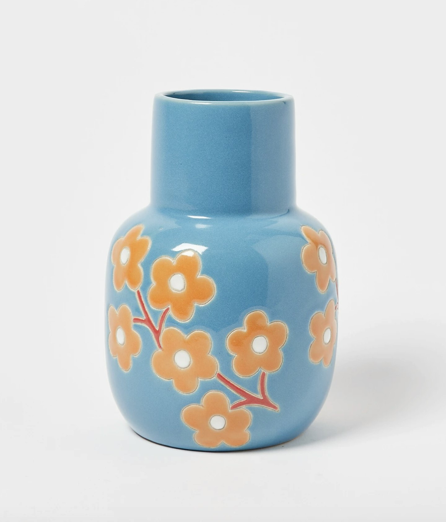 Fulo Daisy Blue Ceramic Vase