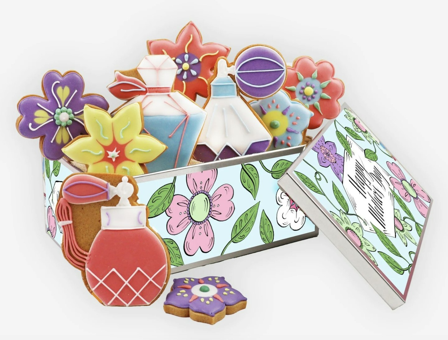 Biscuiteers Mother's Day Flowers Biscuit Tin