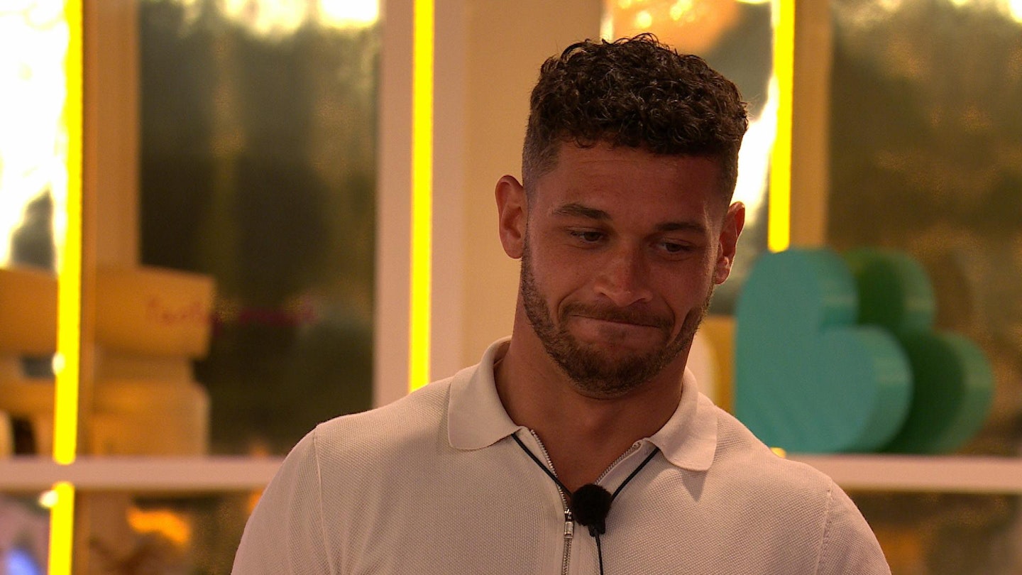 love island callum jones smirking