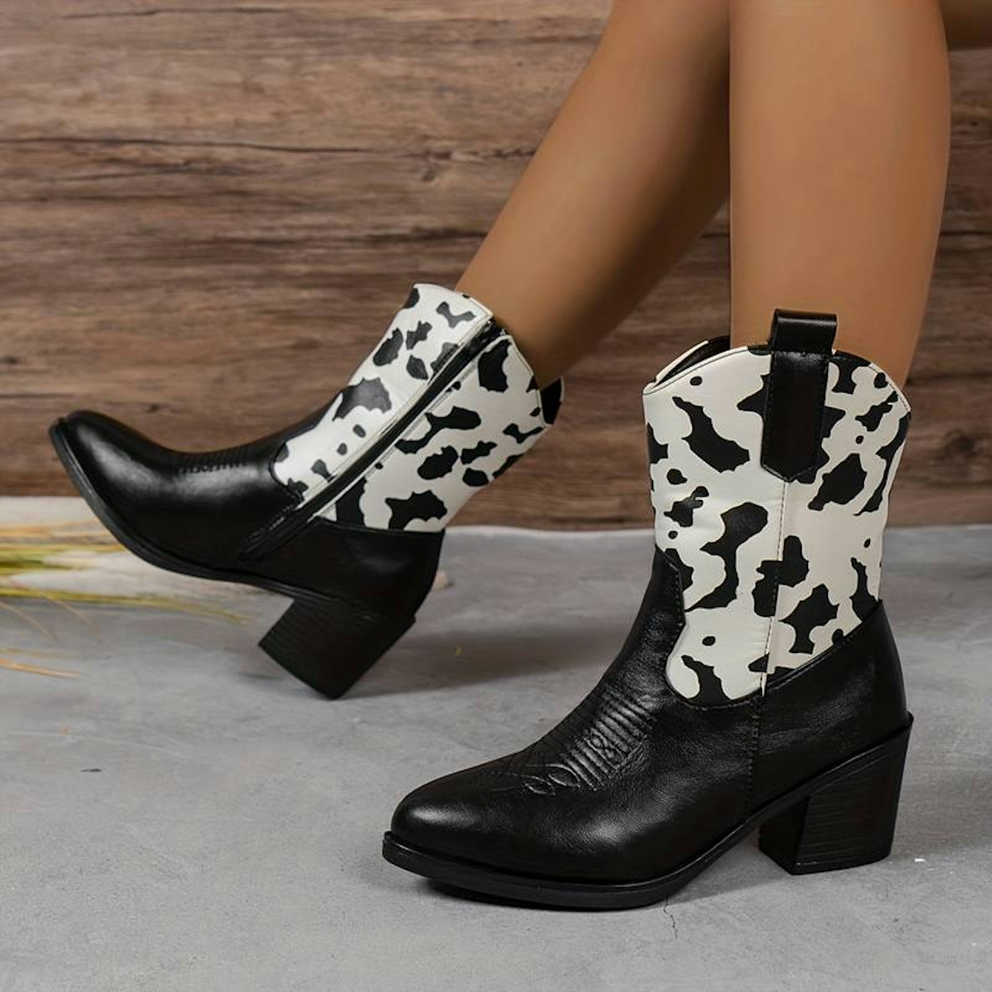 Women's Cow Pattern Boots