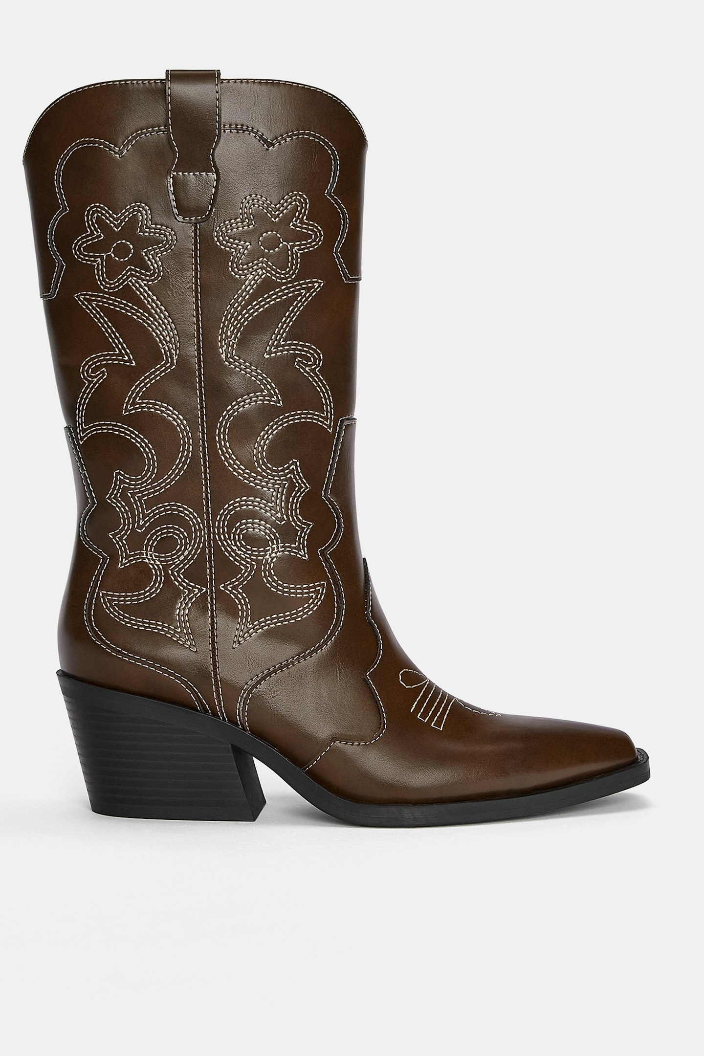 Pull&Bear Embroidered Cowboy Boots