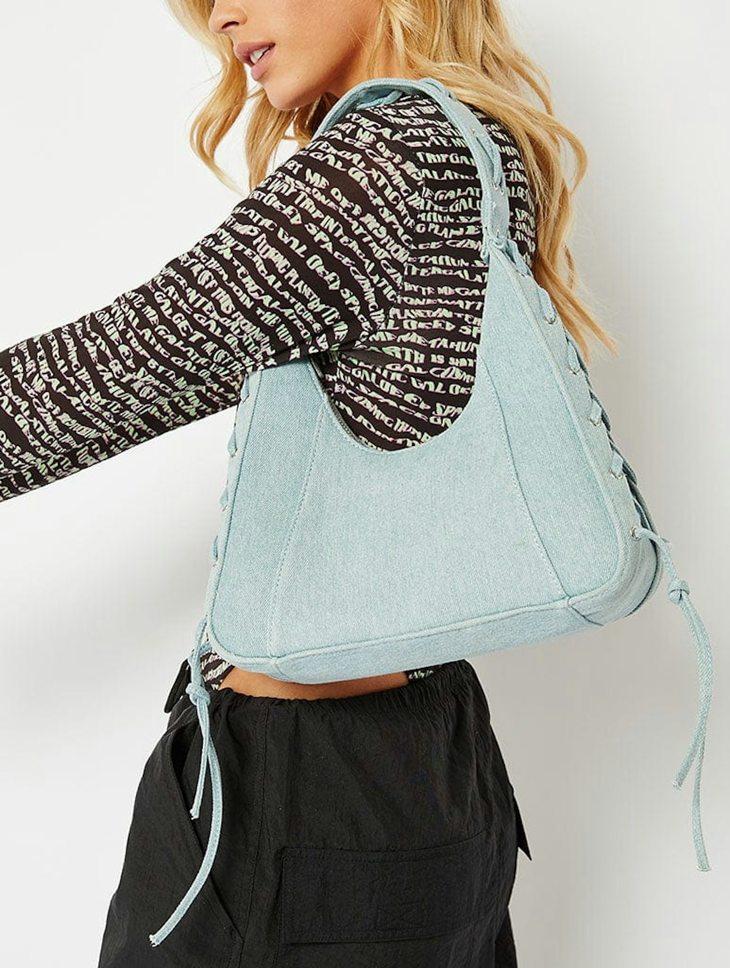 SkinnyDip Sara Denim Whipstitch Bag