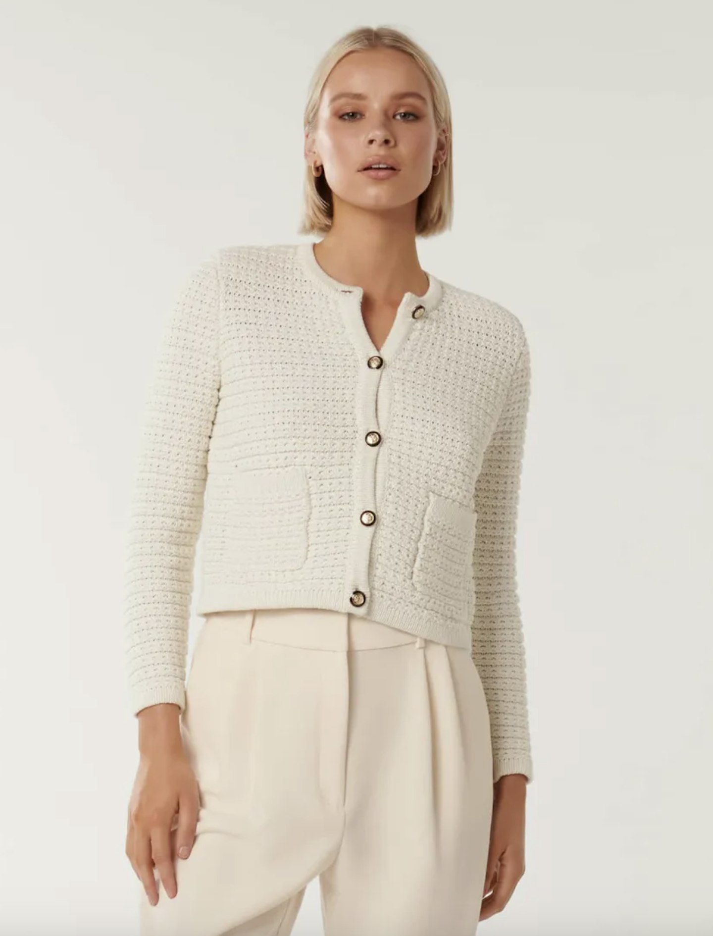 Forever New Chloe Textured Knit Cardigan