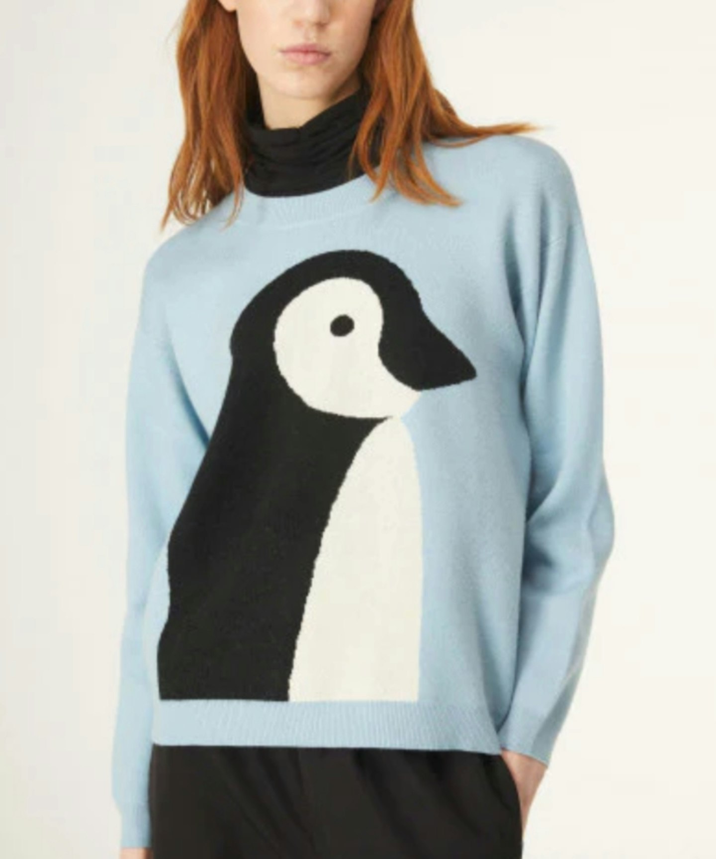 Compañía Fantástica Penguin Print Jacquard Knit Jumper