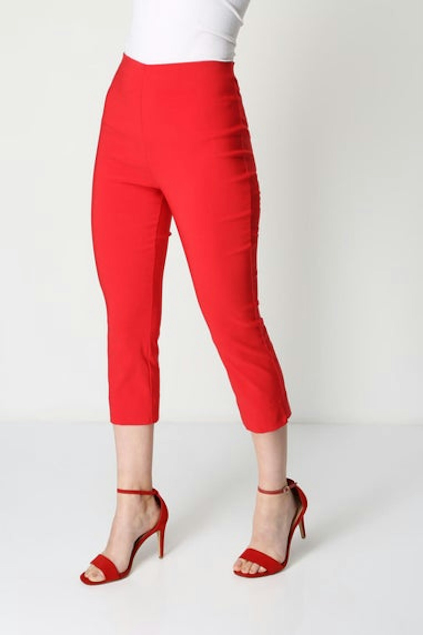 Roman Red Cropped Stretch Trouser