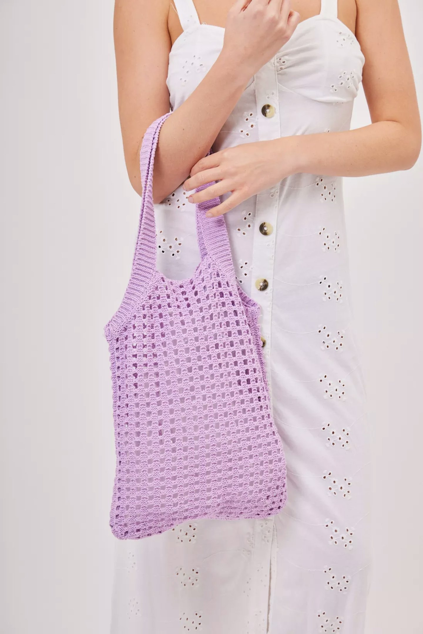 My Accessories London Knitted Crochet Tote