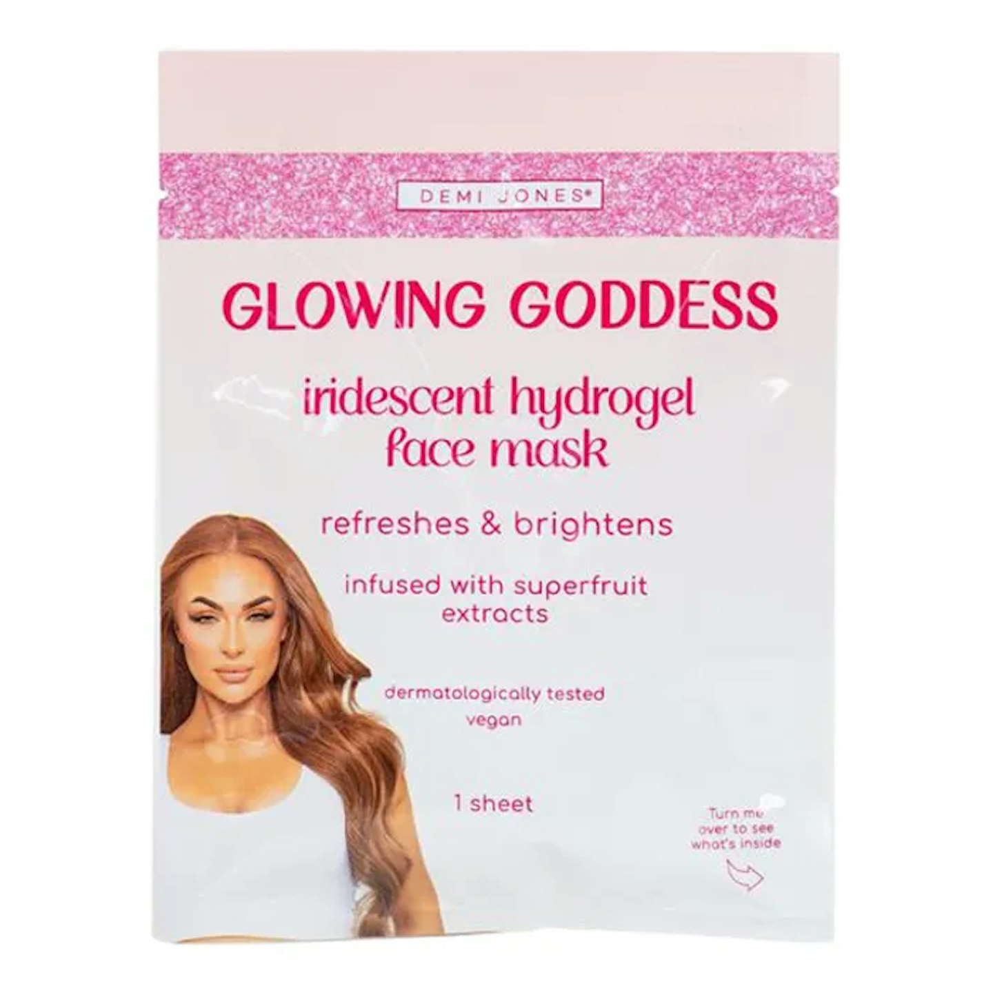 Demi Jones Glowing Goddess Iridescent Hydrogel Face Mask