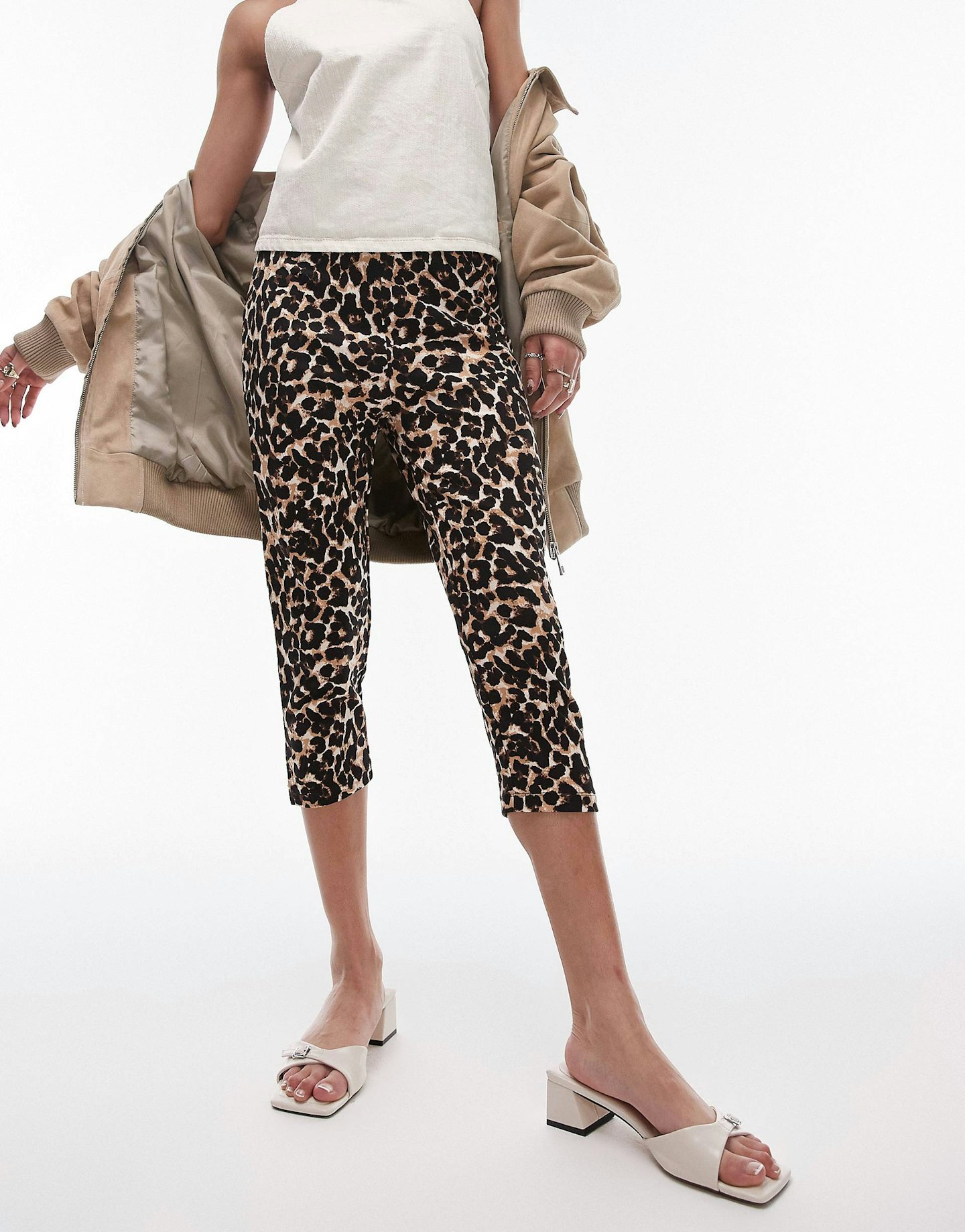 Topshop Leopard Print Ponte Capri