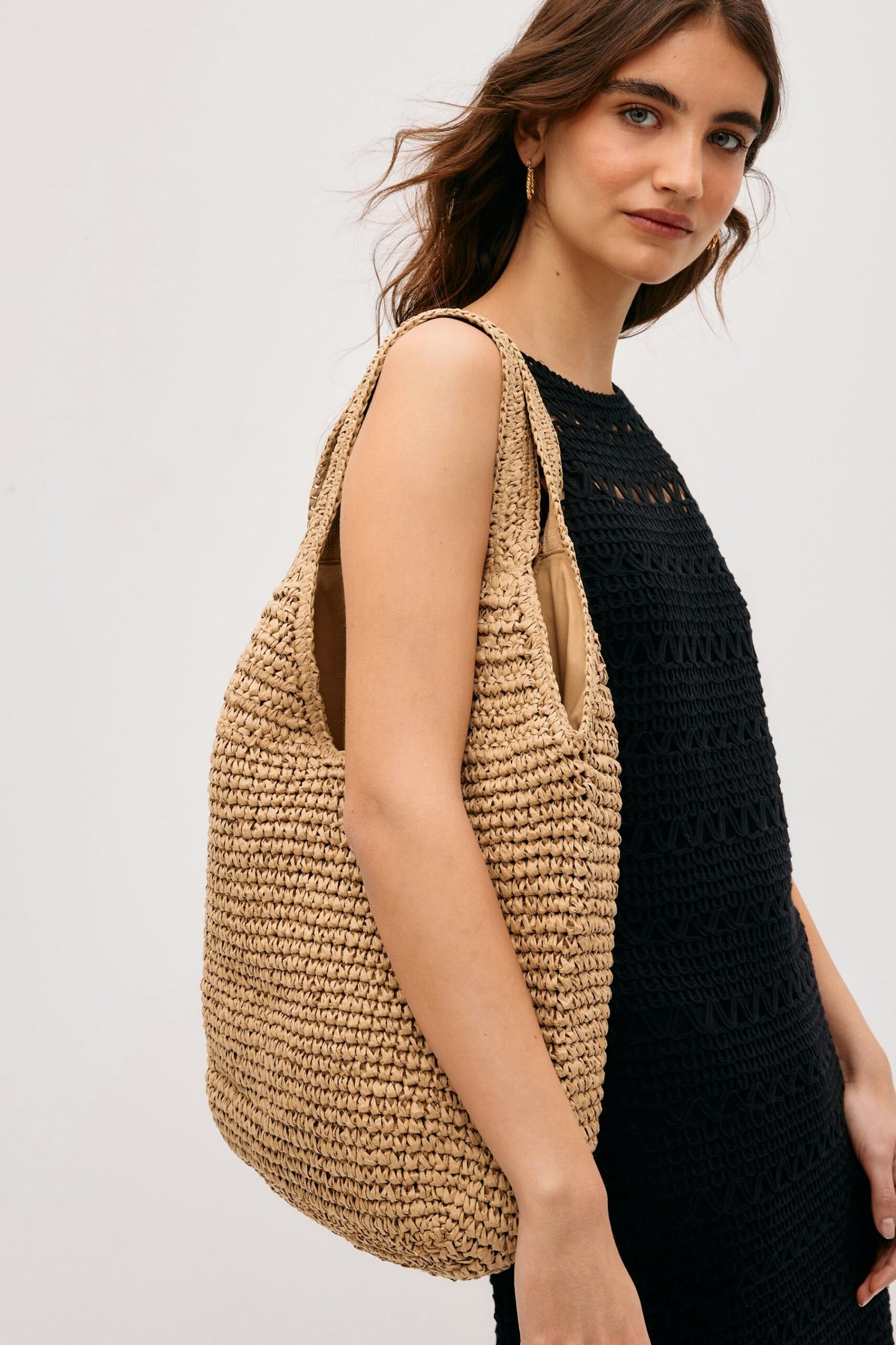 Next Straw Shoulder Bag