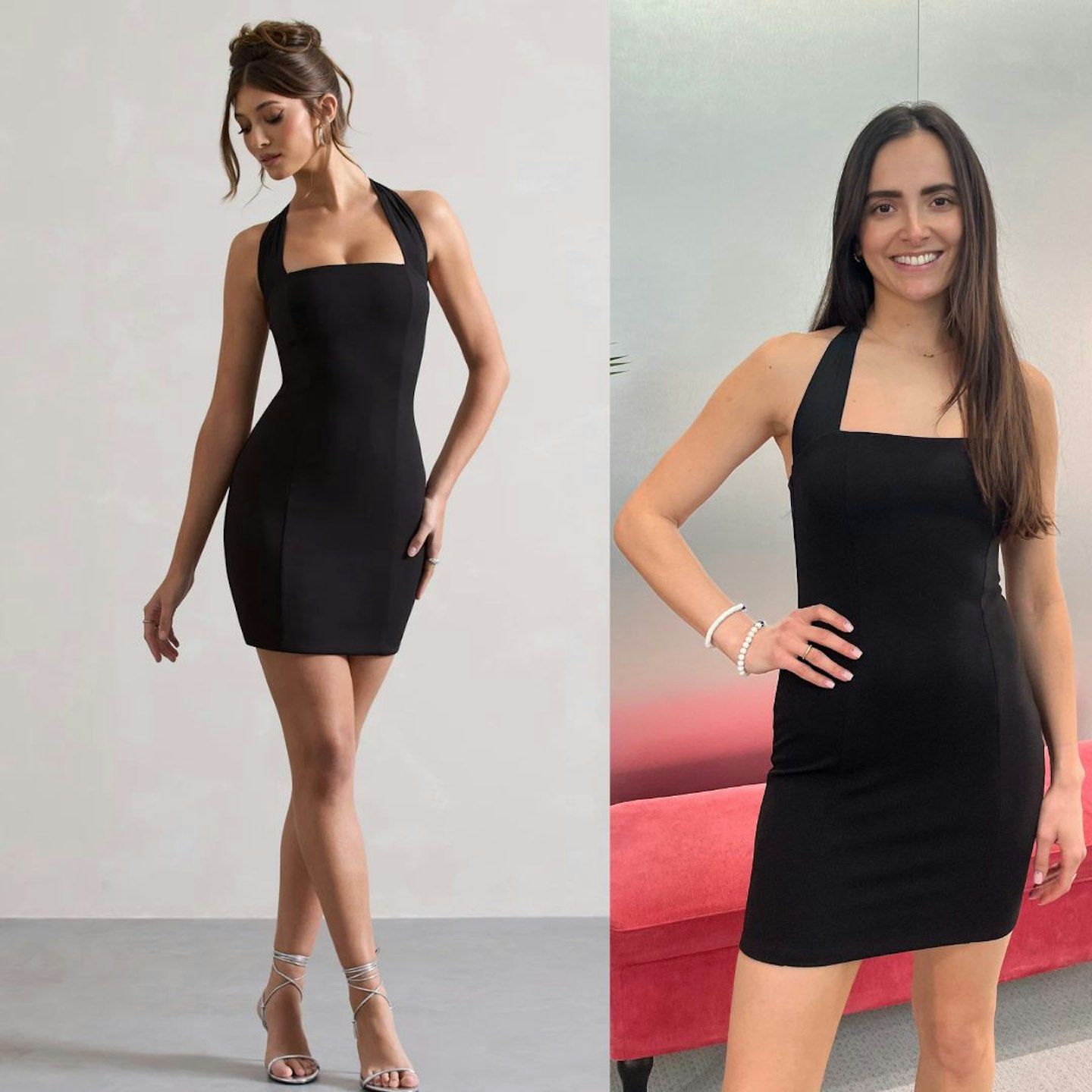 Soul black bodycon halter-neck mini dress, 