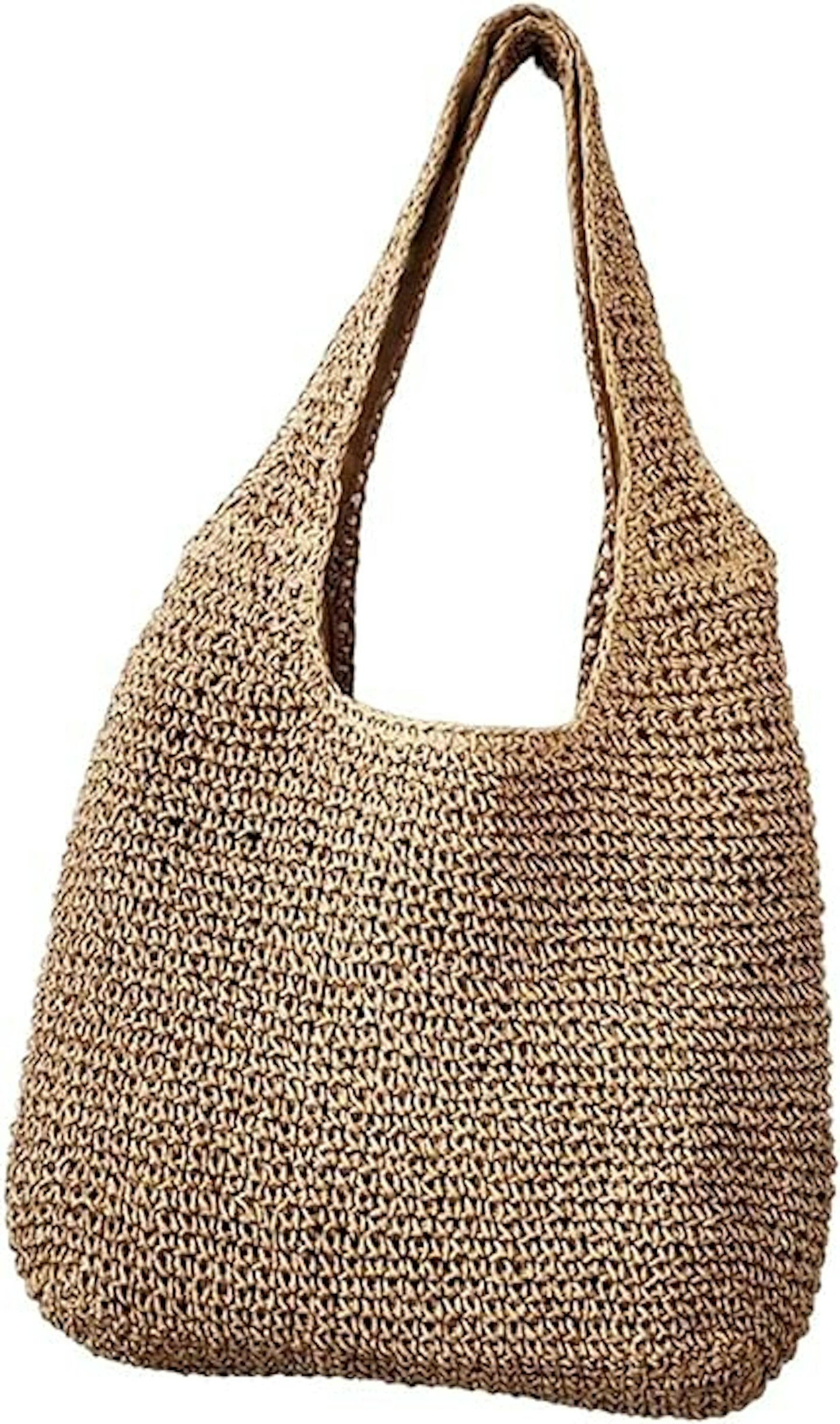 Hand-Woven Large Straw Shoulder Bag