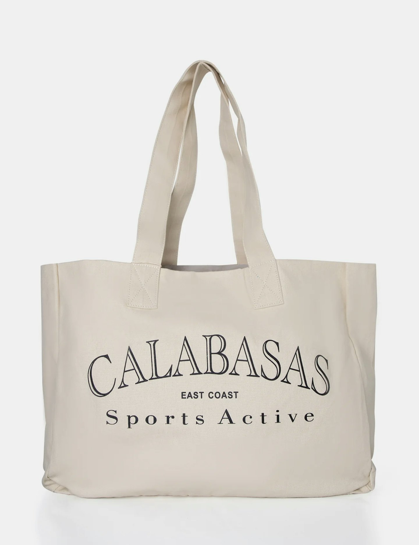 Public Desire, The Calabasas Oversized Off White Canvas Tote