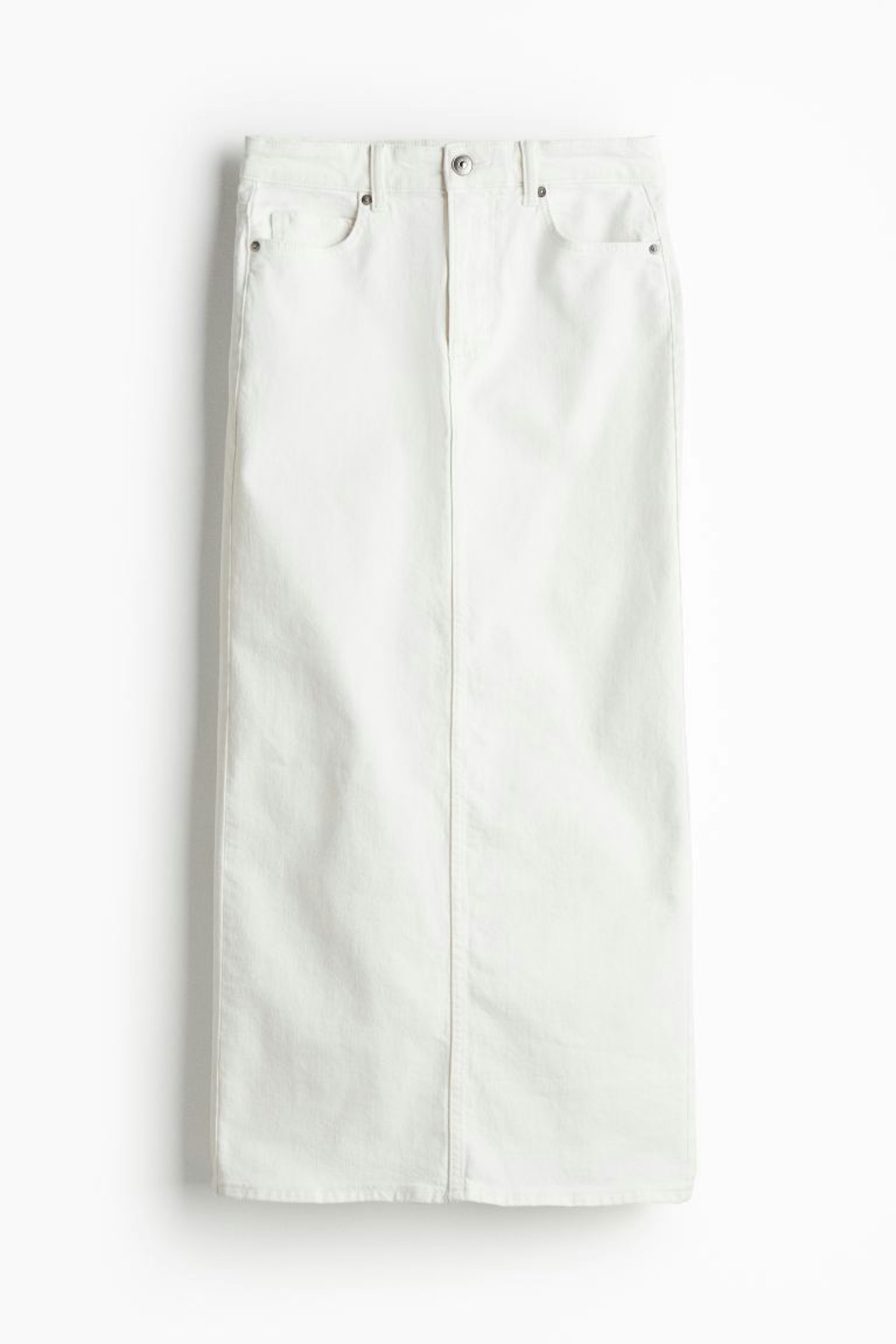 H&M White Denim Skirt