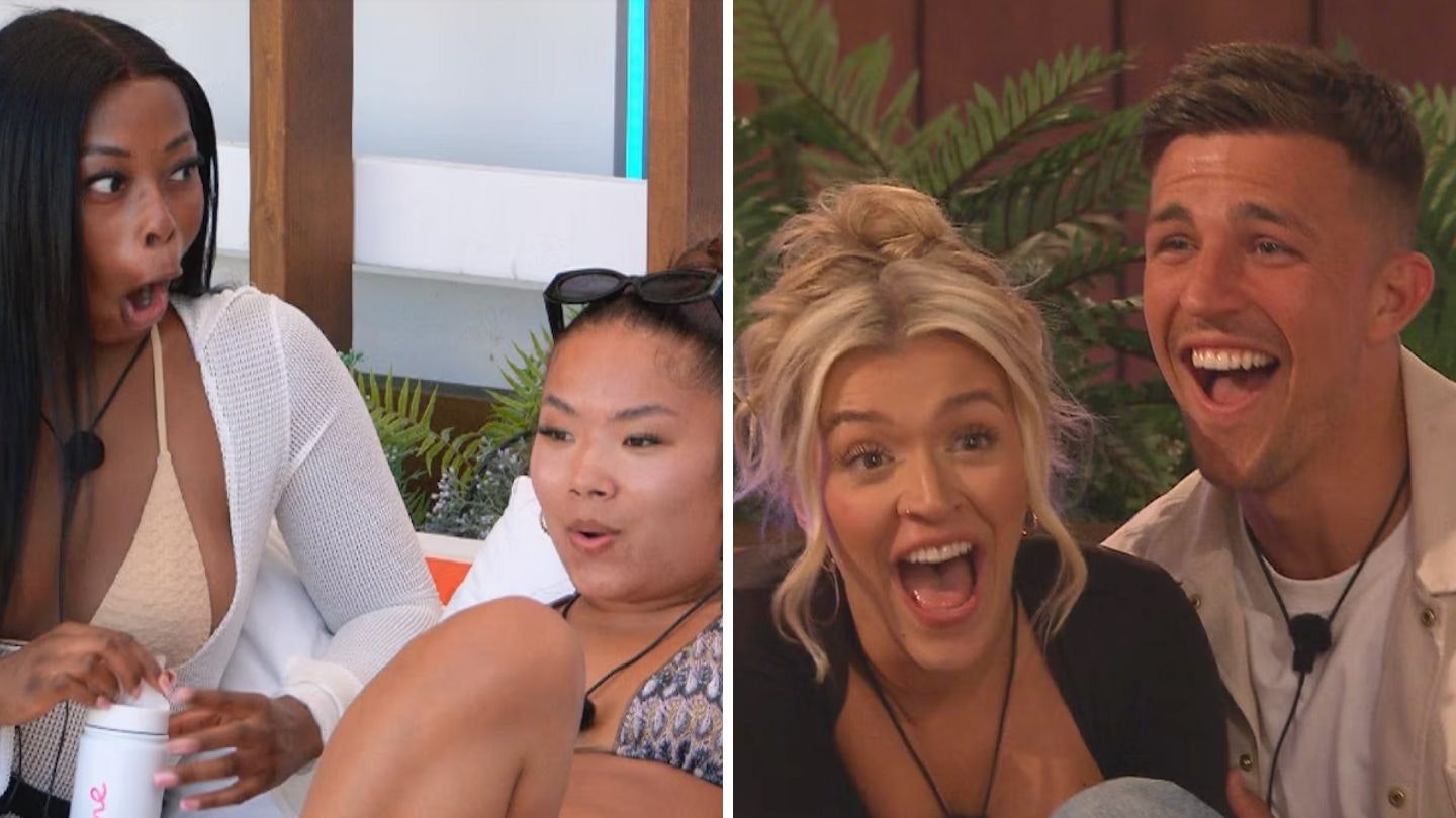 love island shocked faces