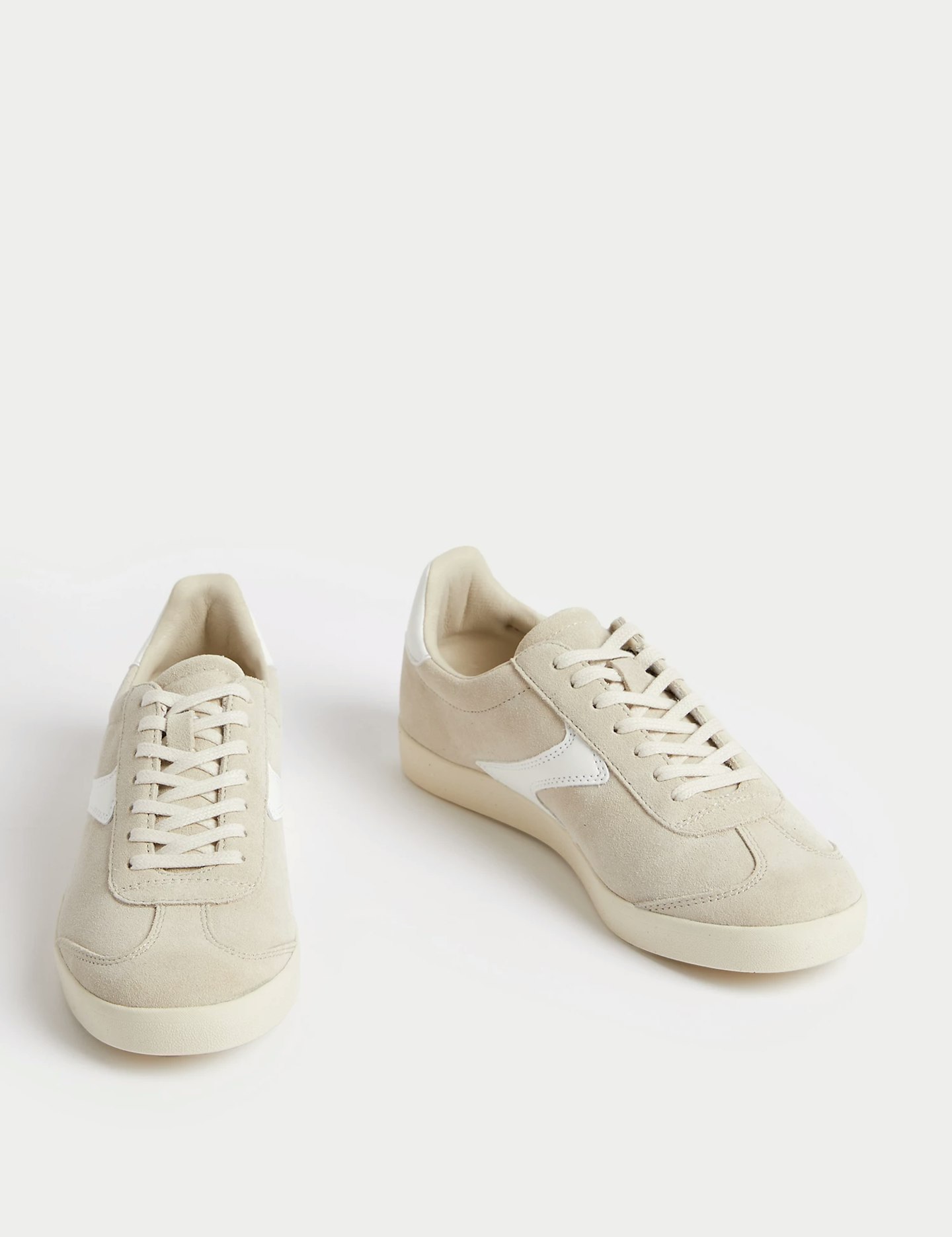 Marks and Spencer Suede Lace Up Side Detail Trainers
