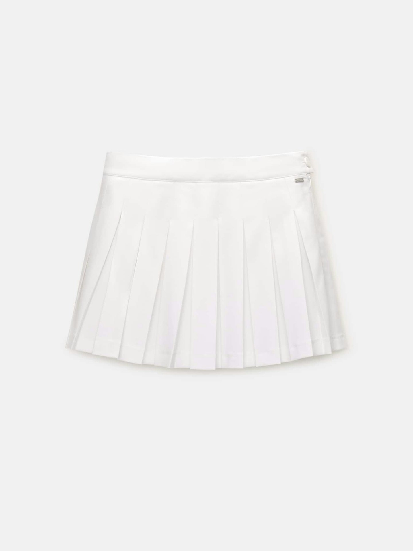 Pull & Bear White Box Pleat Mini Skirt