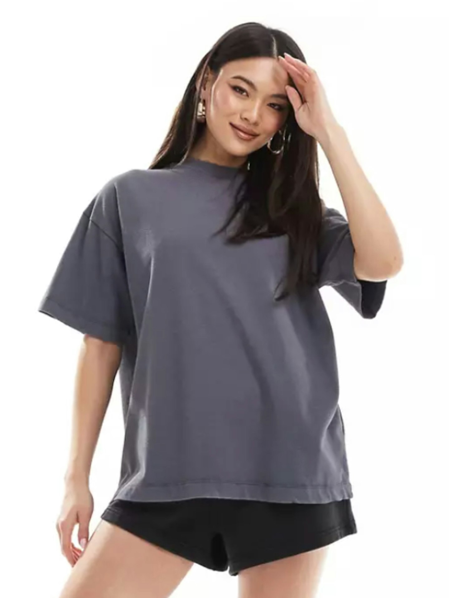 ASOS 4505 Icon Boxy Heavyweight Oversized T-Shirt with Quick Dry in Washed Black